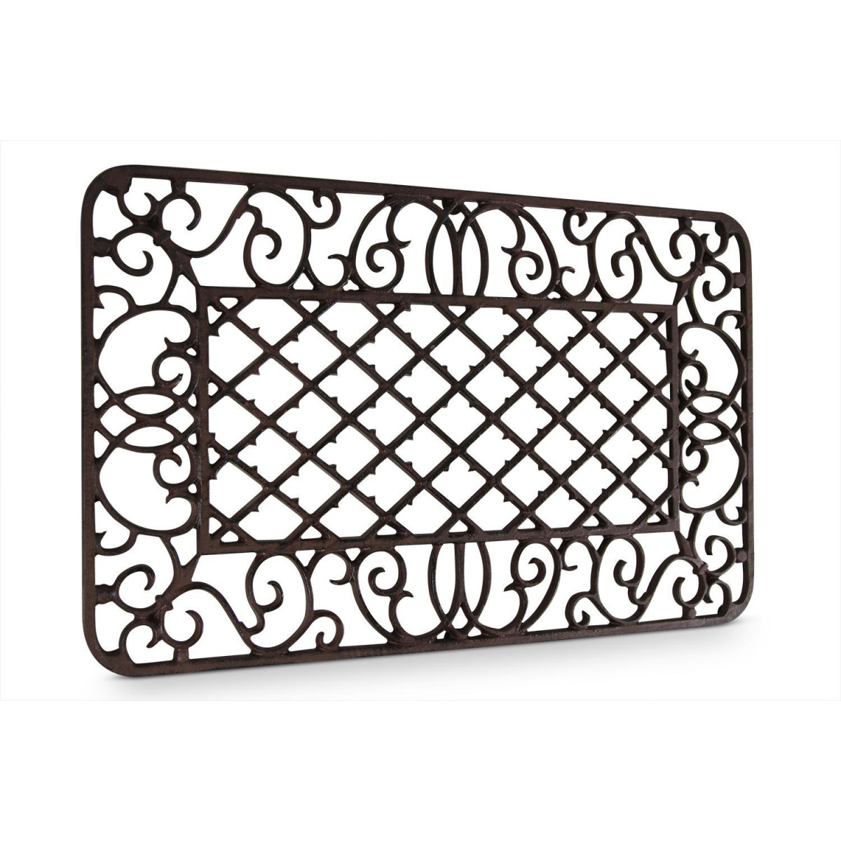 Paillasson rectangulaire fonte marron, DECORATION D’AUTREFOIS