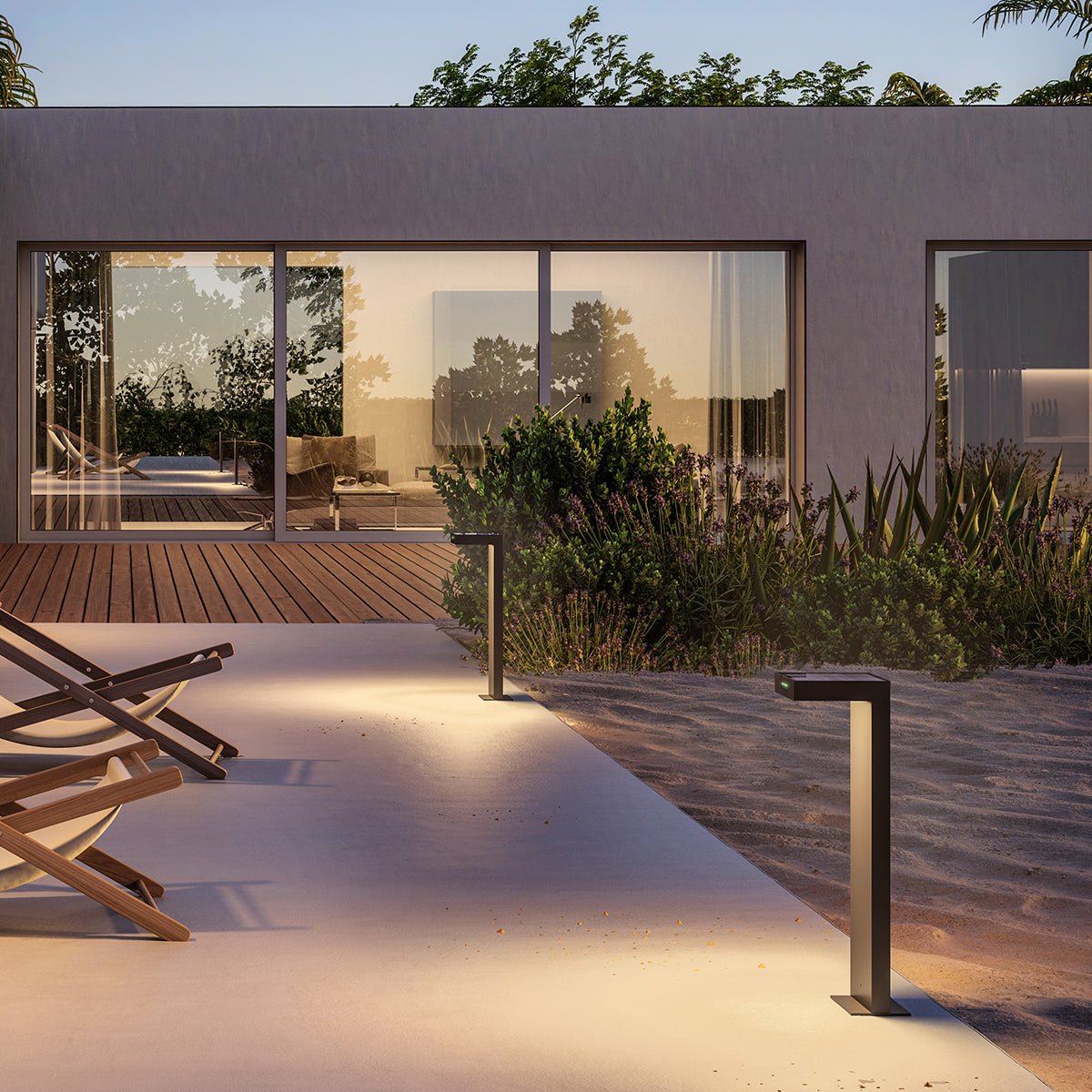 Borne solaire aluminium ALA MAXI noir, LUMISKY
