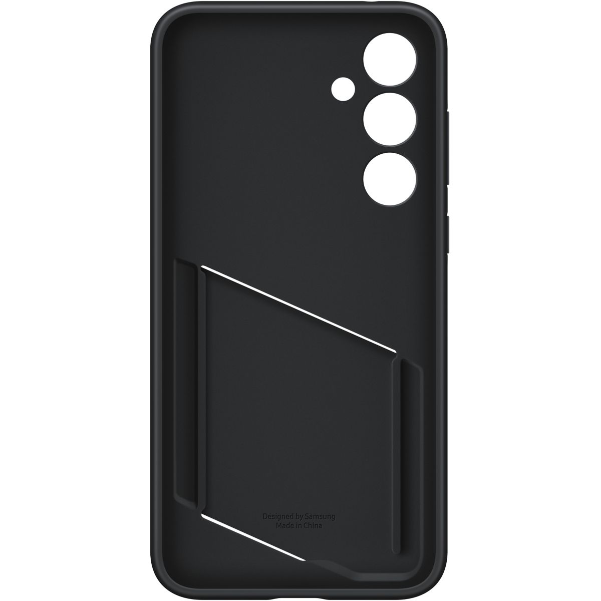 Coque Samsung A35 5G Noir avec porte carte couleur unique, SAMSUNG