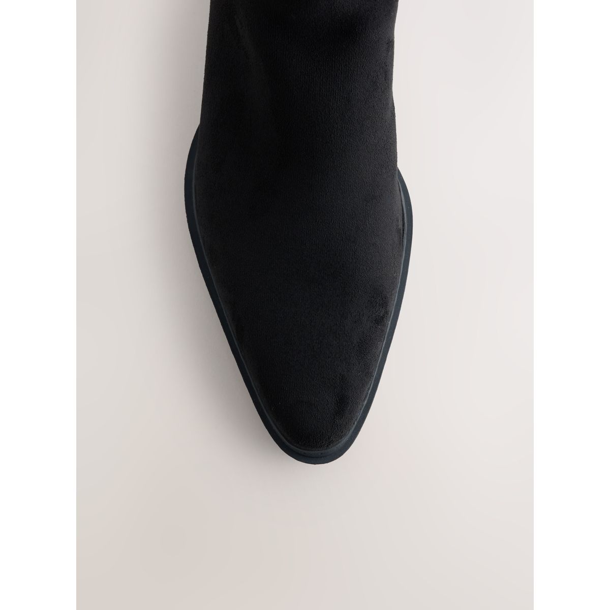 Bottes souples hauteur genou à bout ciselé noir, NEXT