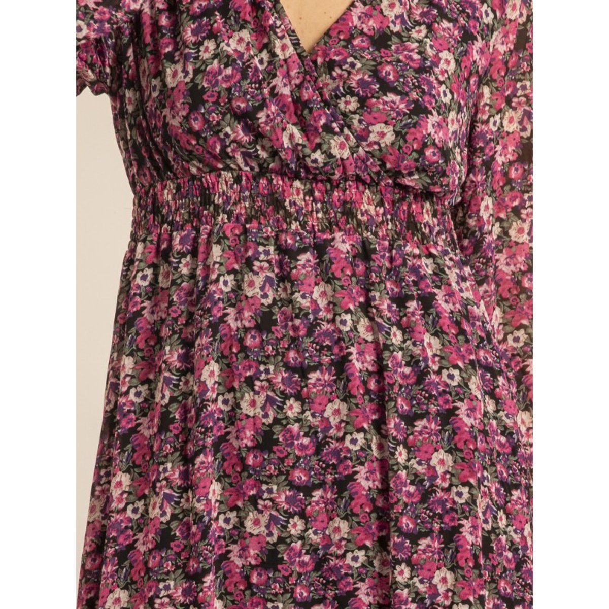 Robe Longue à Motifs Ignacia rose, DONA LISA