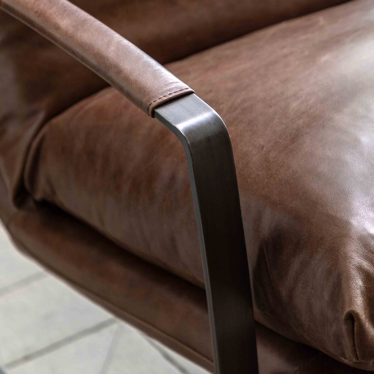 Fabian Leather Lounger Chair brown leather, ÉDITÉ