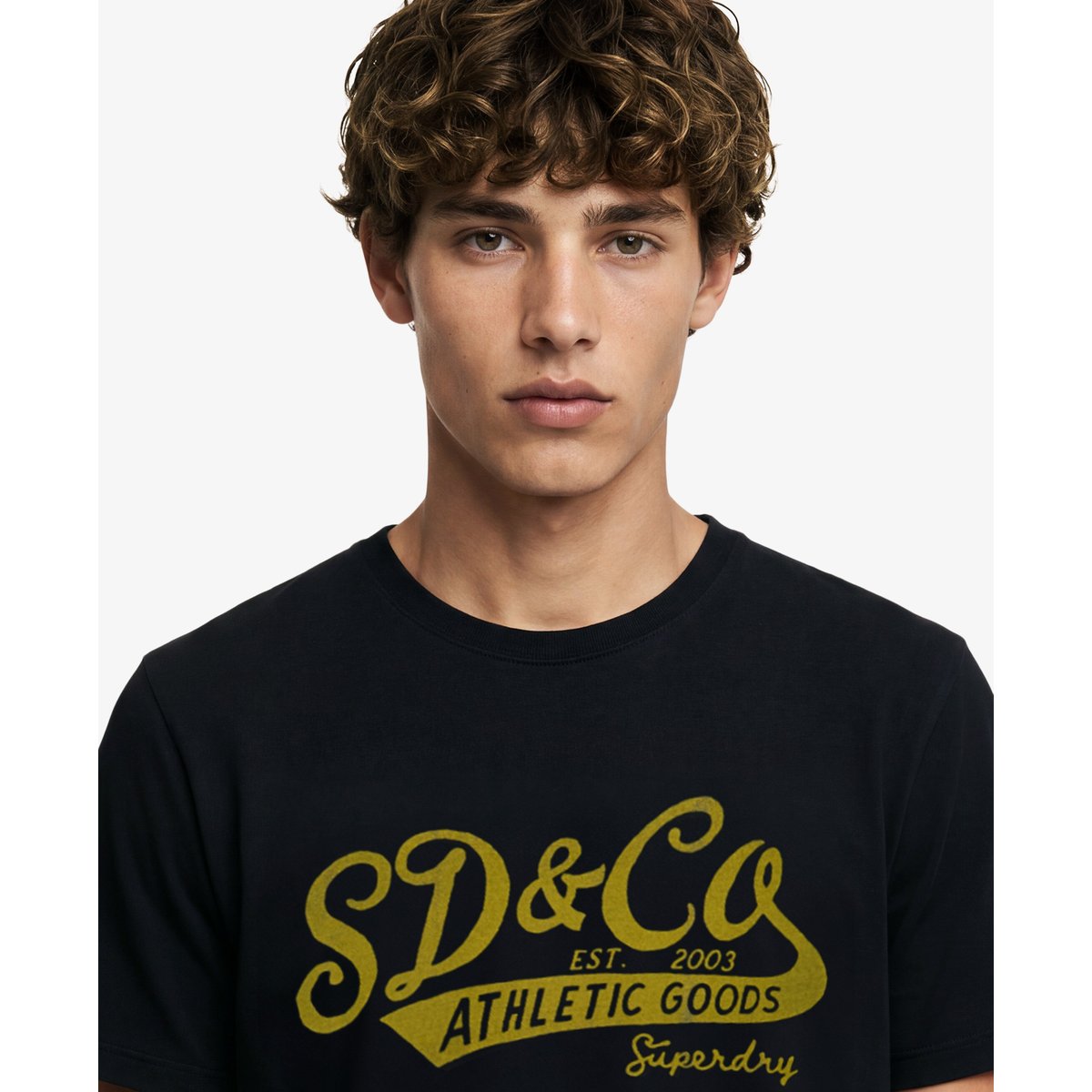 T-shirt Vintage Script noir, SUPERDRY