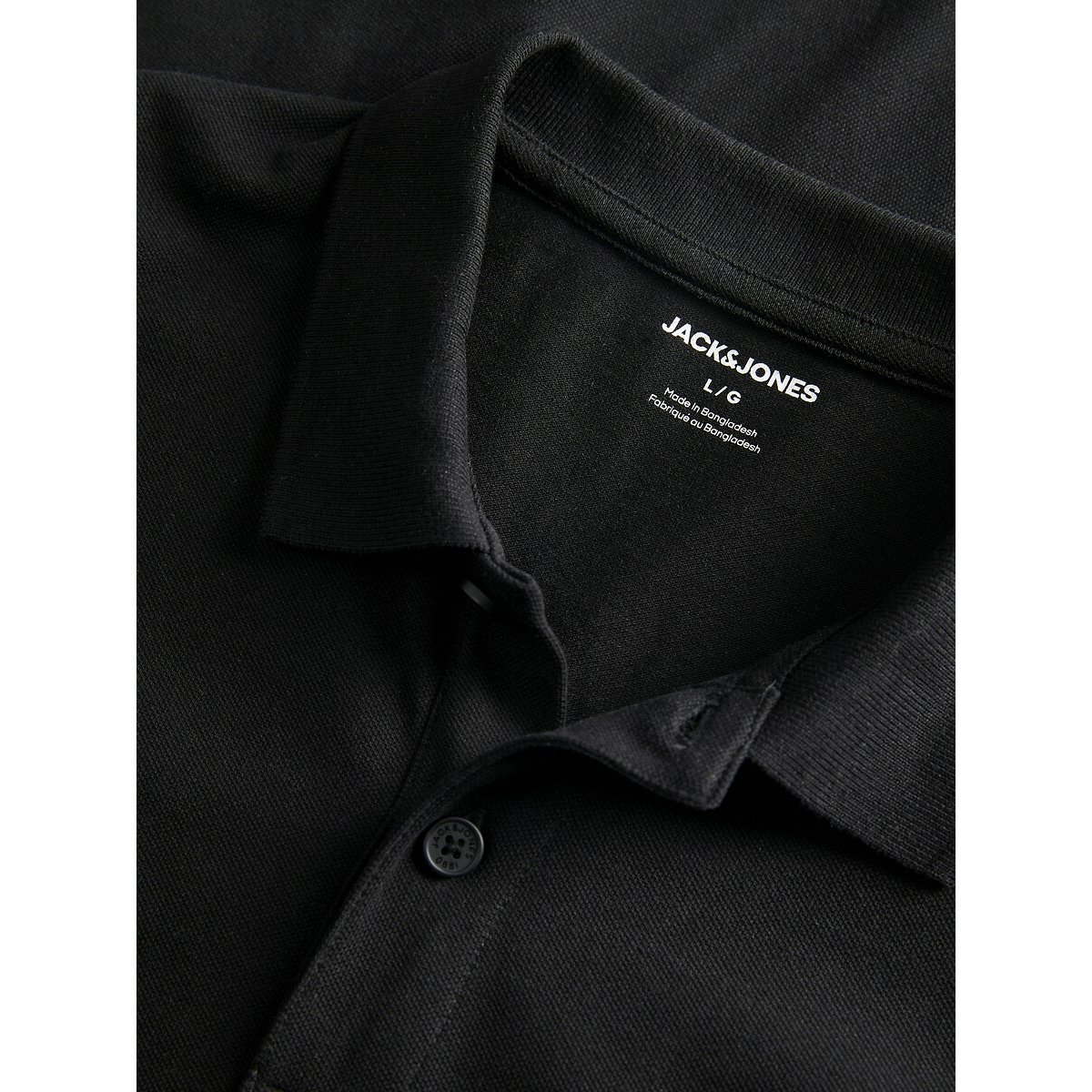 Polo manches longues, KANE noir, JACK & JONES