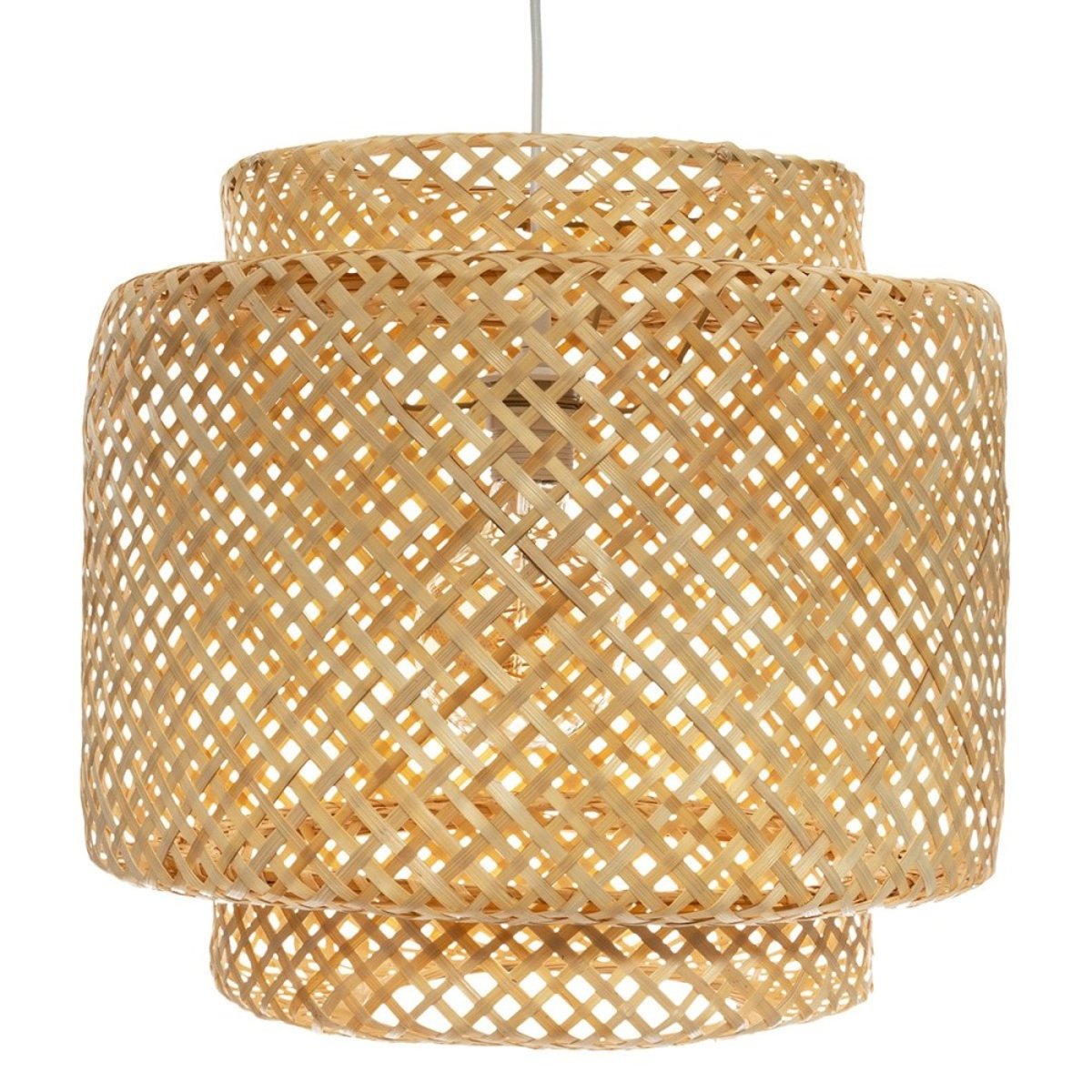 Suspension bambou Liby naturel D40 beige, ATMOSPHERA