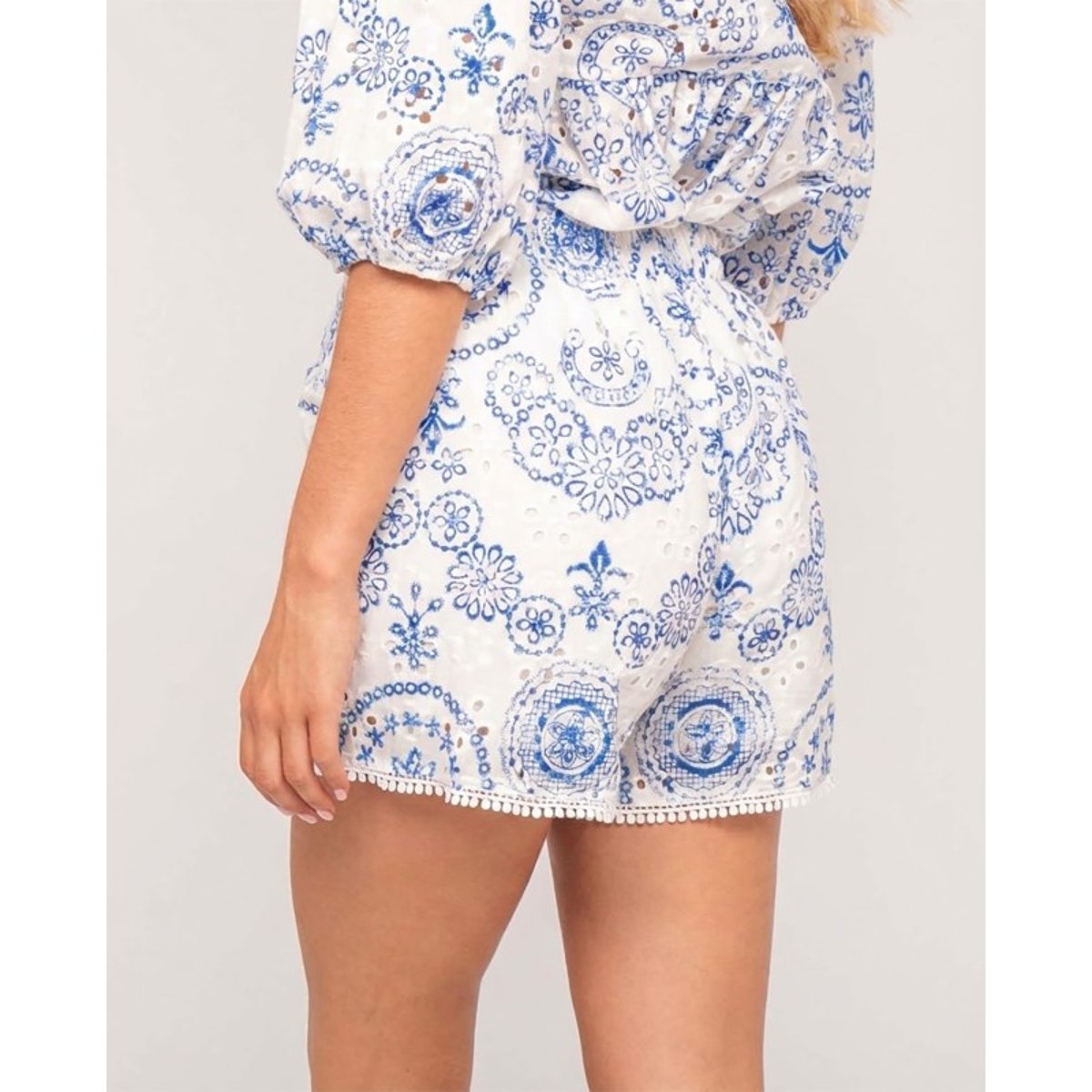 Short Avec Broderie Xariah bleu, DONA LISA