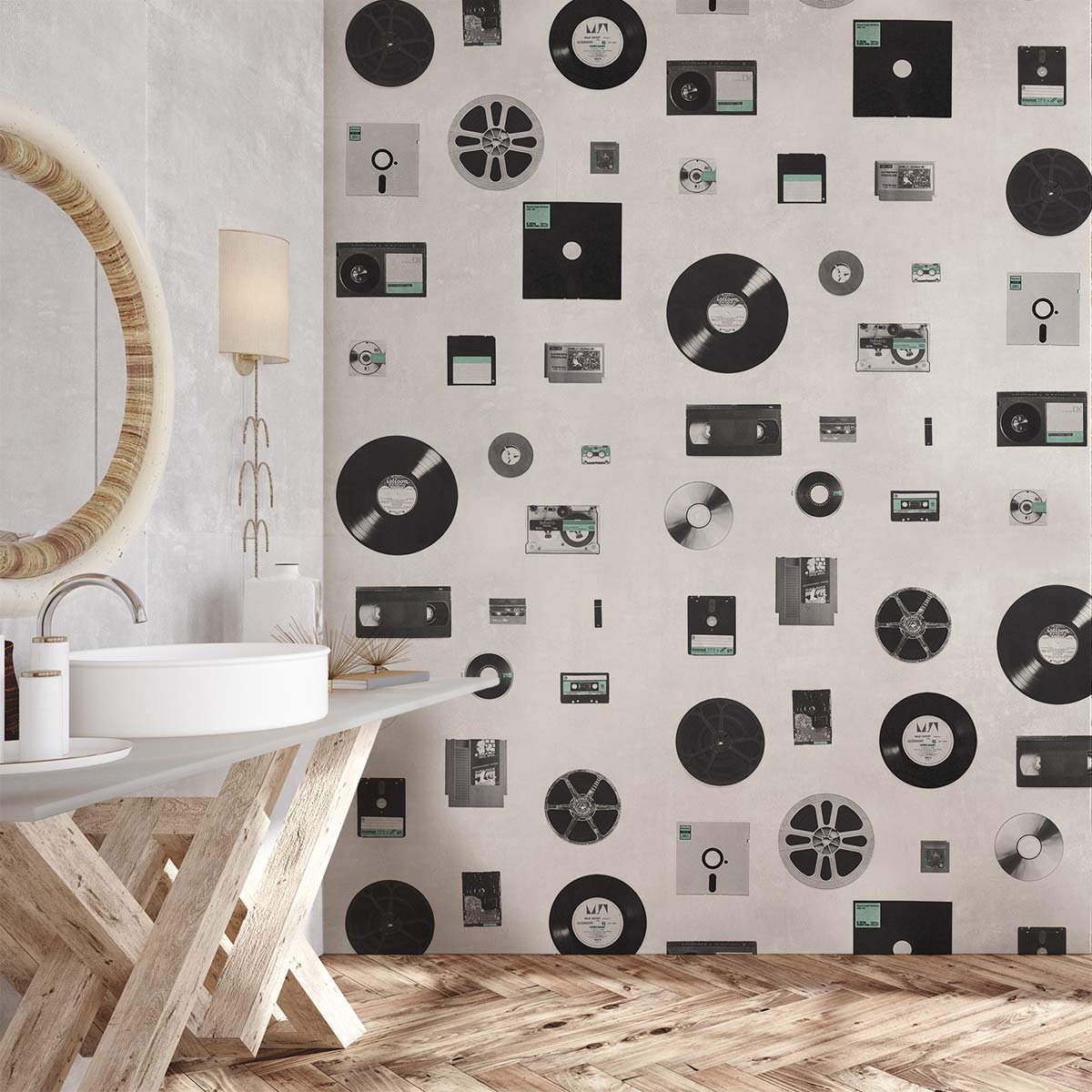 Papier peint vintage intissé, HEXOA