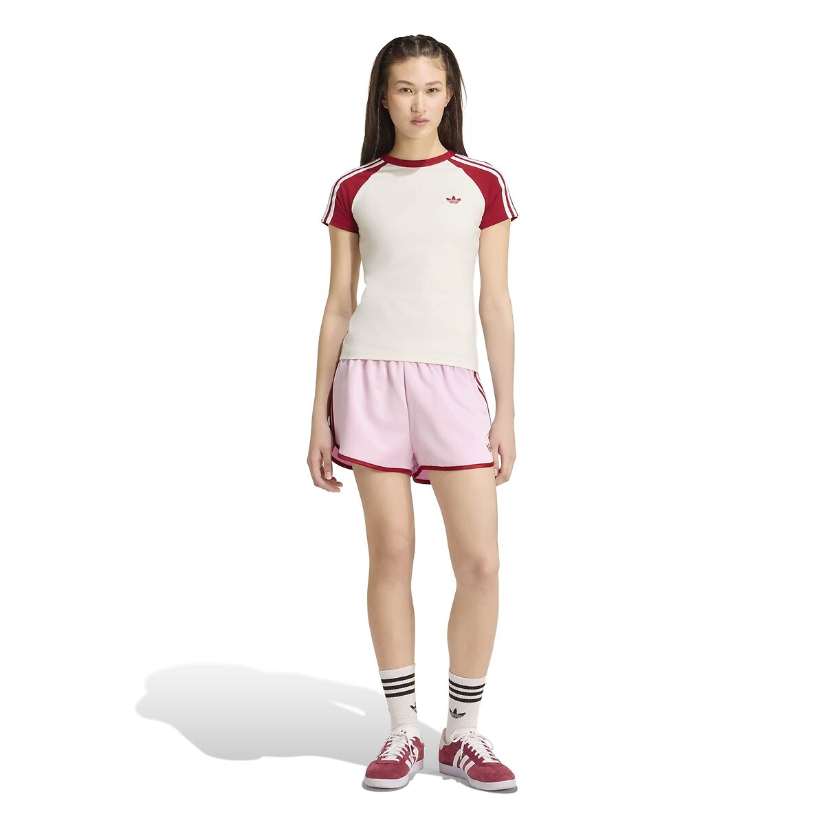 T-shirt manches courtes SUPERSTAR blanc/rouge, adidas Originals