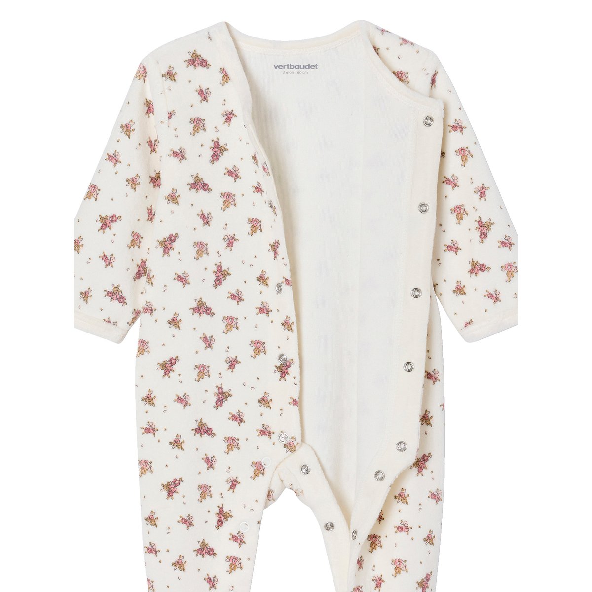 Ensemble pyjama bébé + 2 bodies coffret cadeau naissance écru, VERTBAUDET