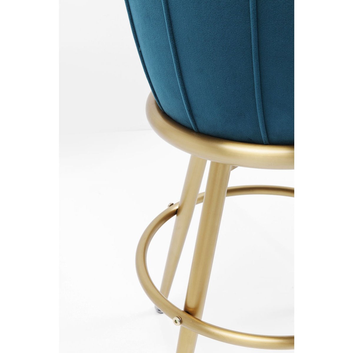 Tabouret de bar en velours, AFTER WORK bleu, KARE DESIGN