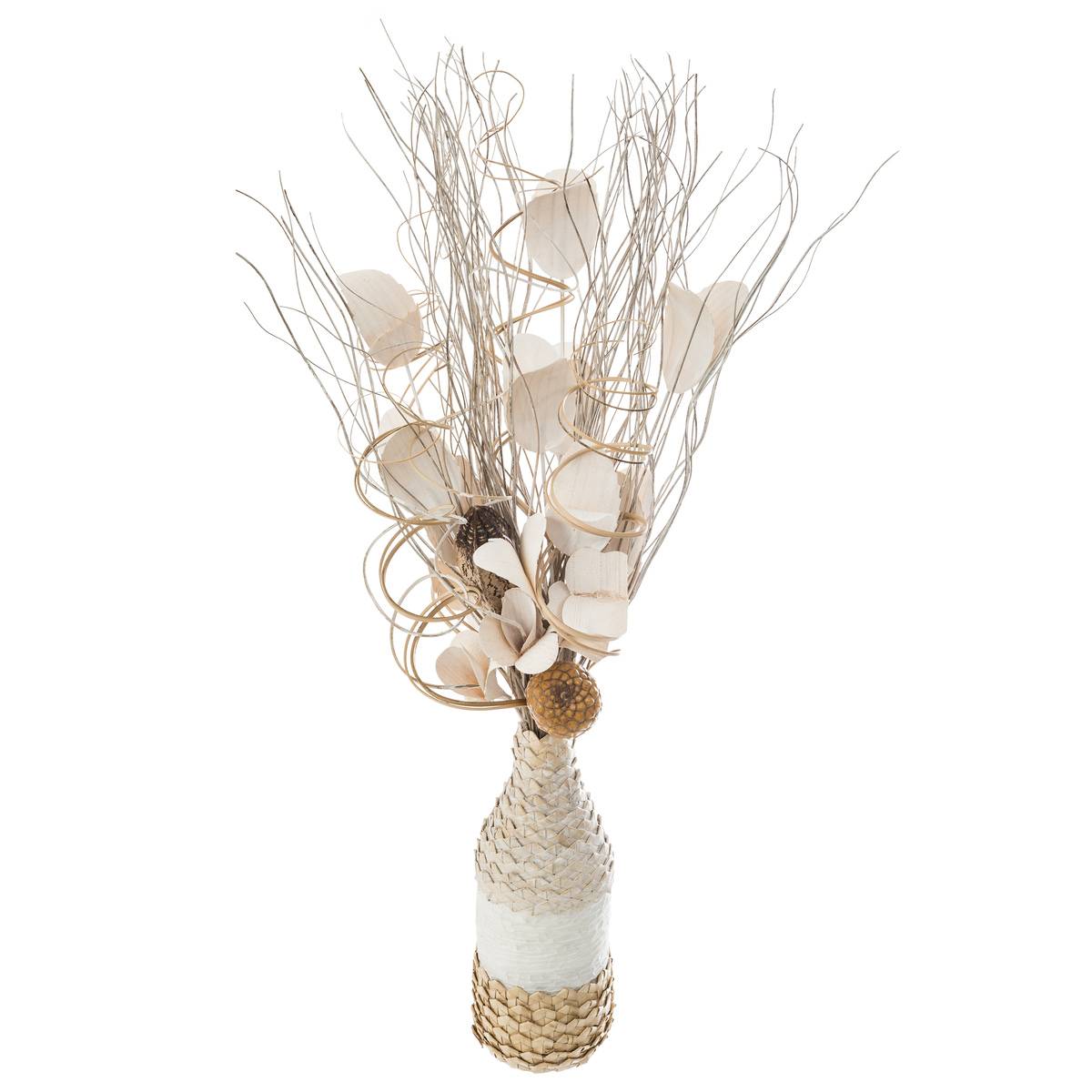 Composition florale artificielle HEBA beige, ATMOSPHERA