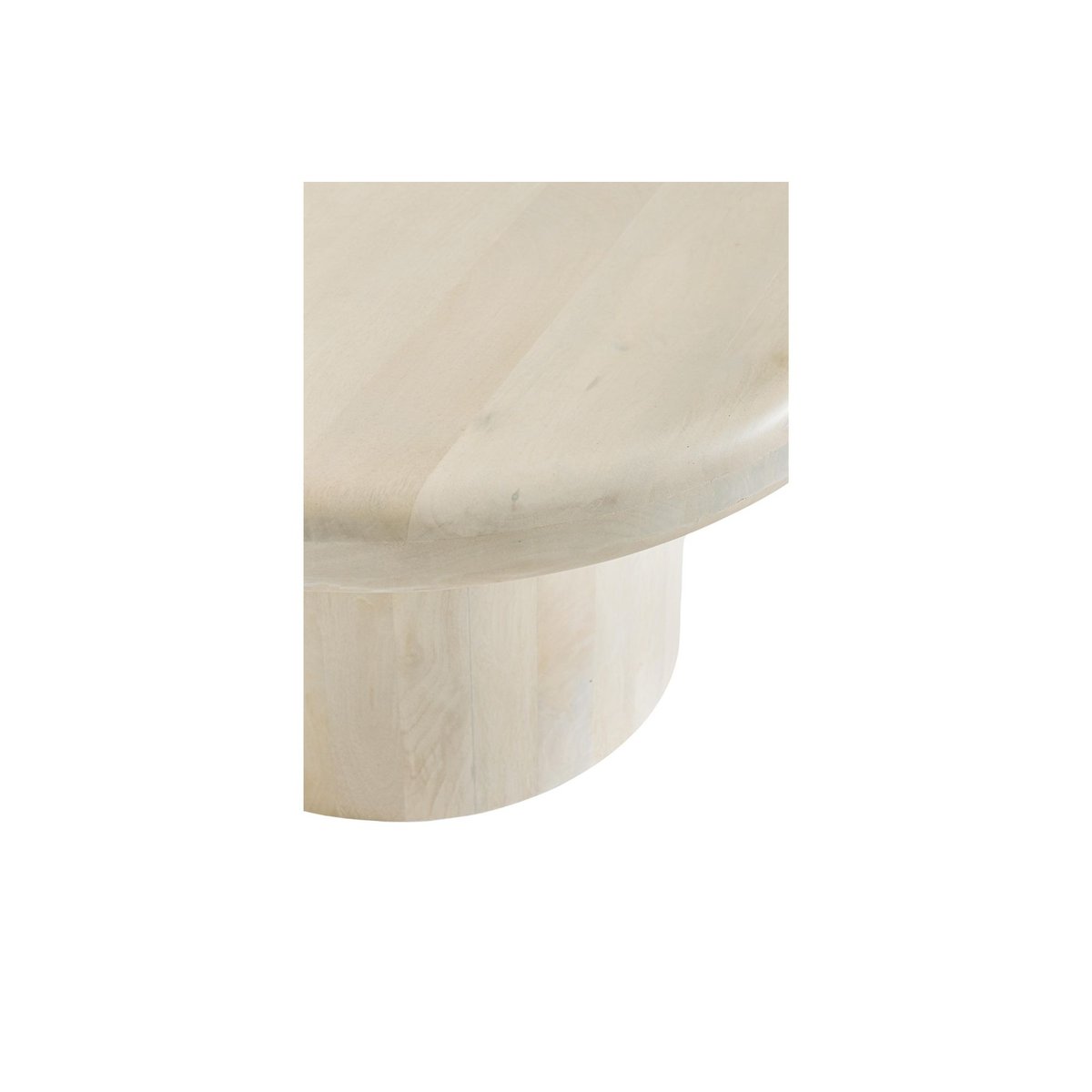 Table basse de salon ronde en bois de manguier D75 - JUAREZ beige, HELLIN, DEPUIS 1862