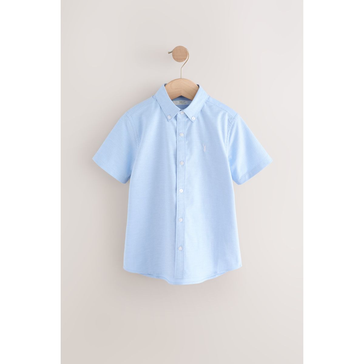Chemise oxford à manches courtes, lot de 2 blanc/bleu, NEXT