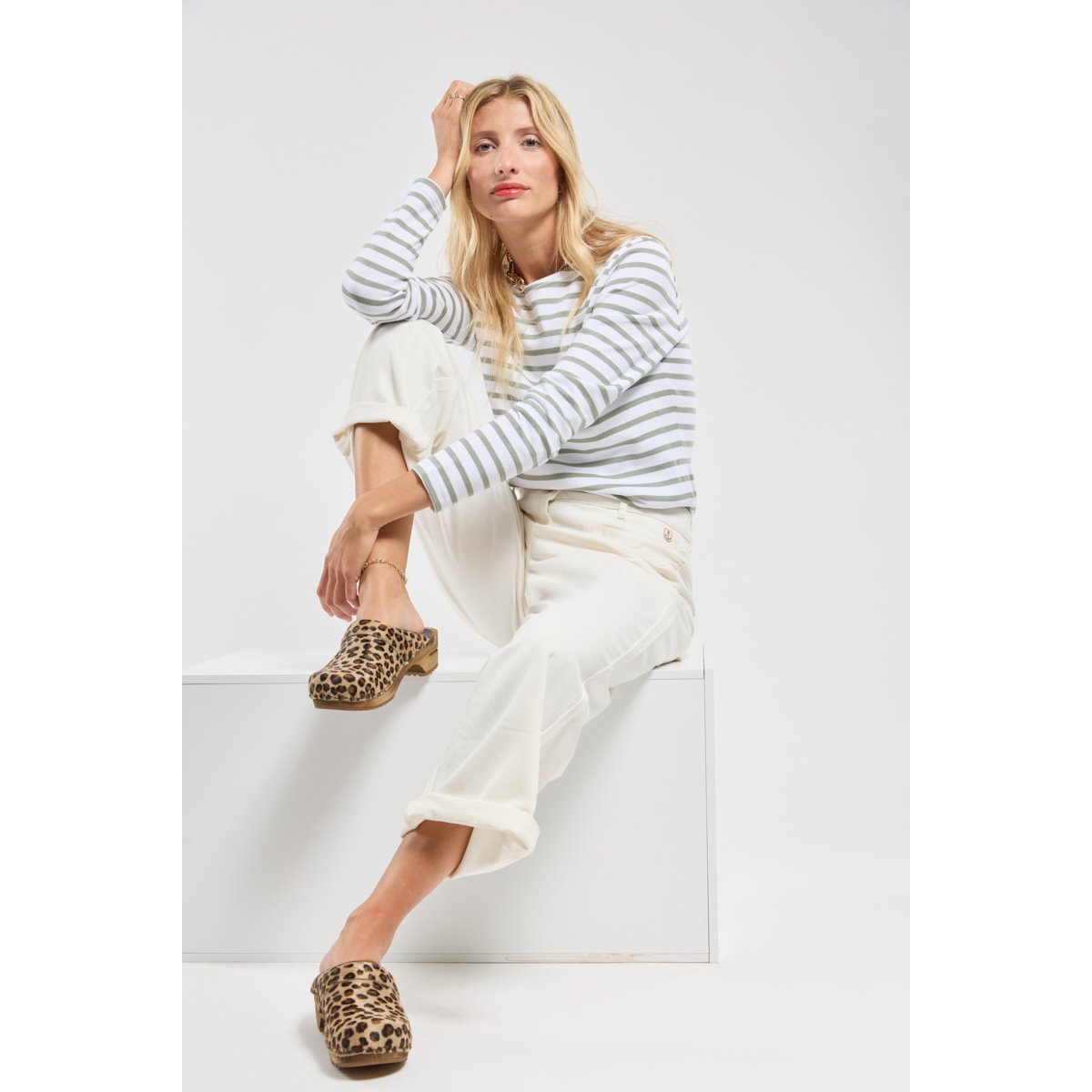 Pantalon large en denim naturel, ARMOR-LUX