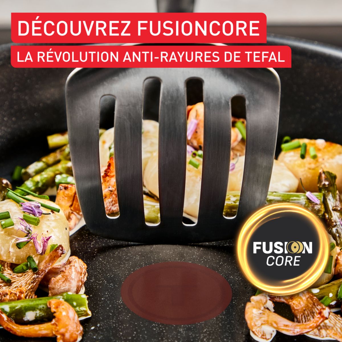 Poêle EXCELLENCE + CERAM 30cm noir, TEFAL