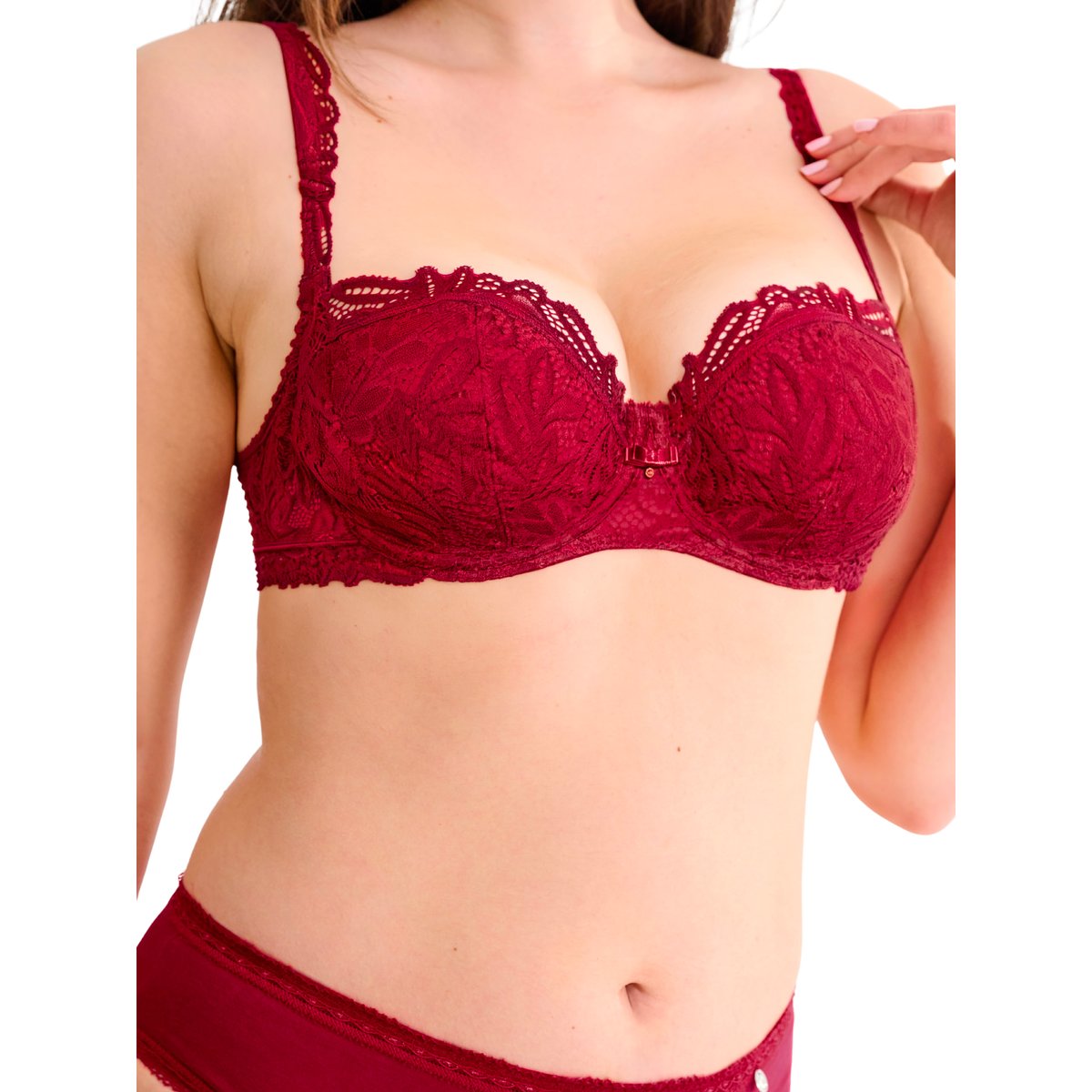 Soutien-gorge armaturé TIARA F à G rouge, LISCA
