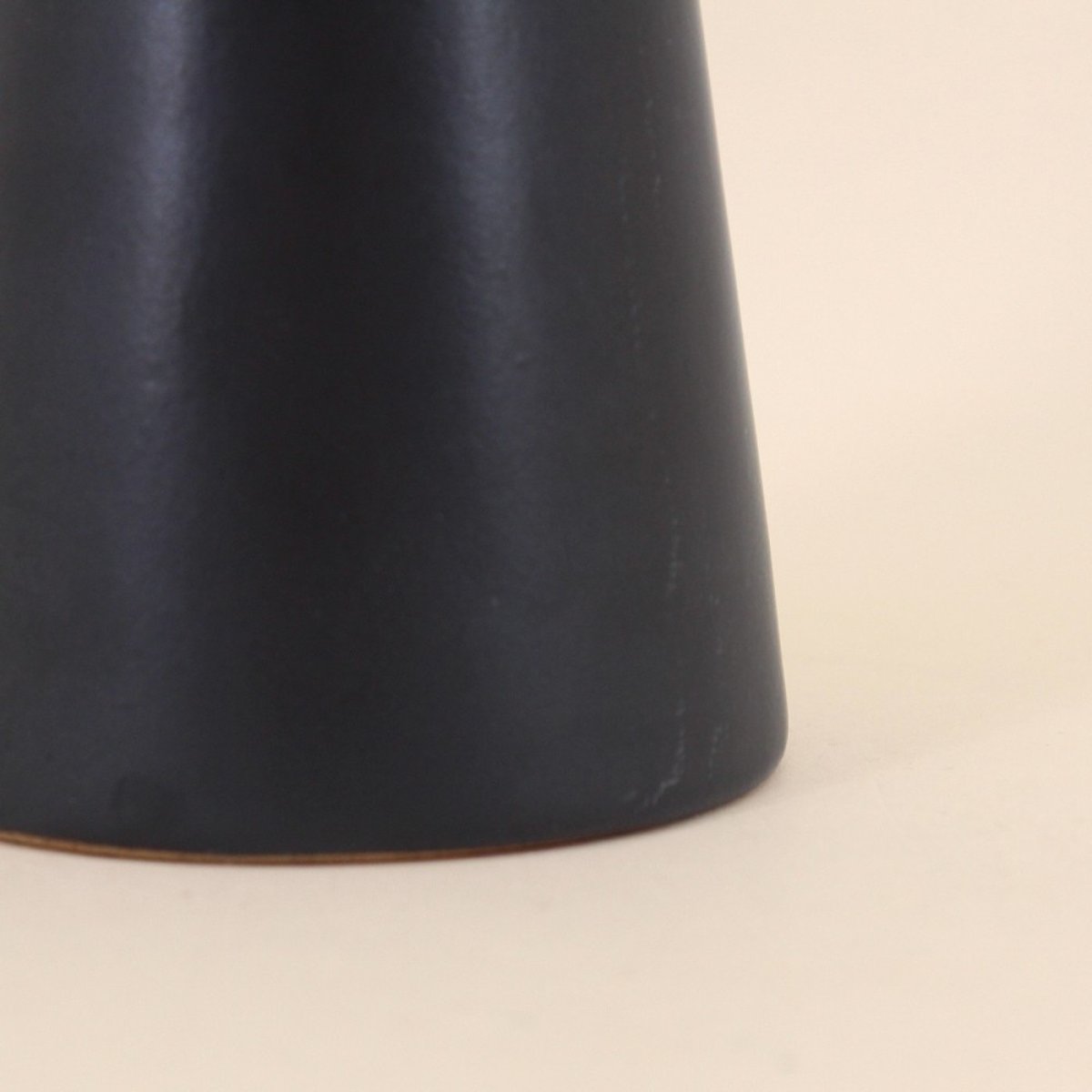 Bougeoir design en grès 22cm noir, ORNAMI