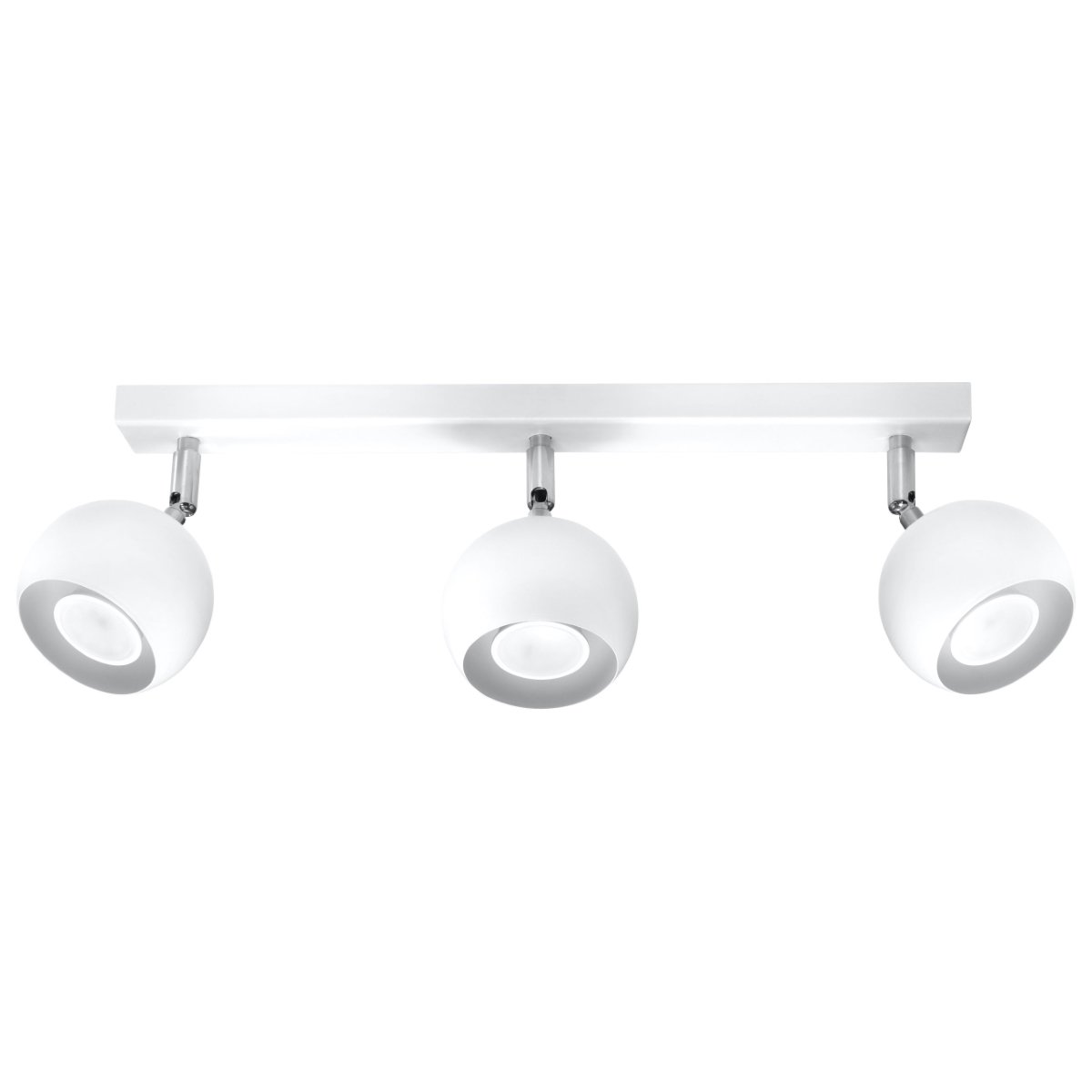 Plafonnier Acier Blanc GU10 3 Oculare blanc, EDEN