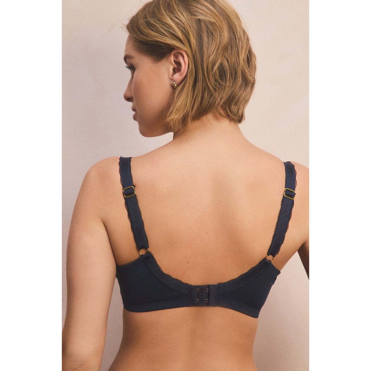 Soutien-gorge balconnet non rembourré bleu marine, NEXT