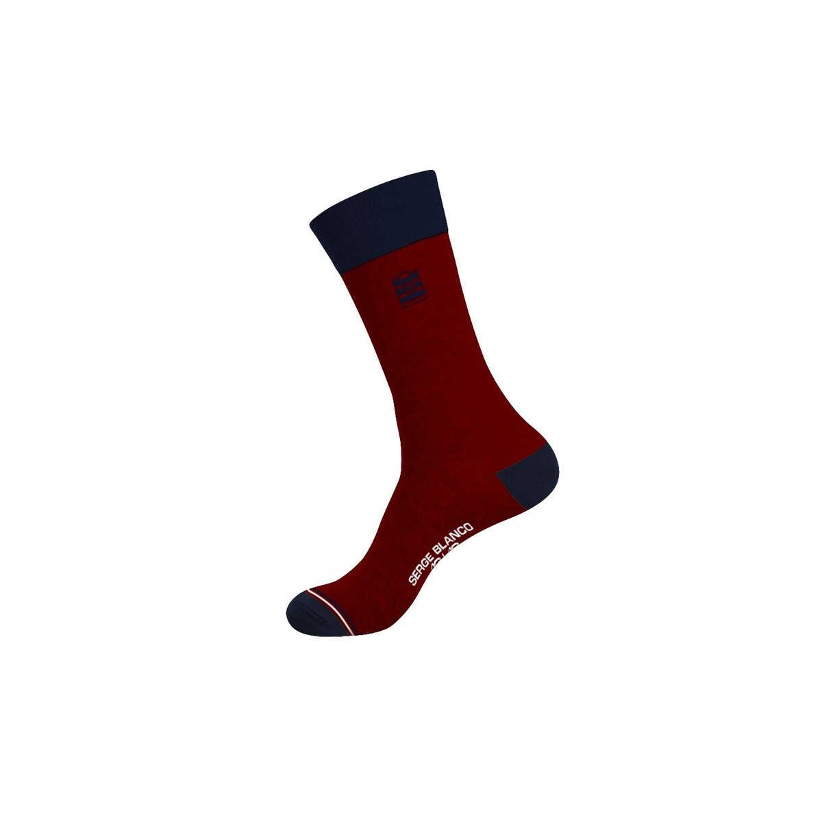 Lot De 9 Paires De Chaussettes De Ville Coton Peigné Doux noir/gris/bleu/rouge/jaune, SERGE BLANCO