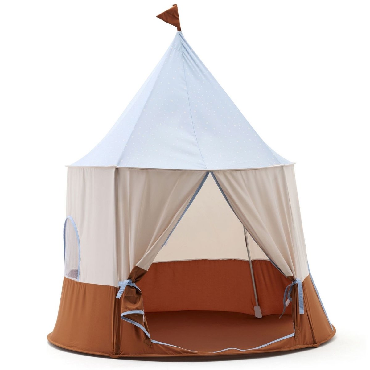 Tente de jeu bleu, écru, marron, KID'S CONCEPT