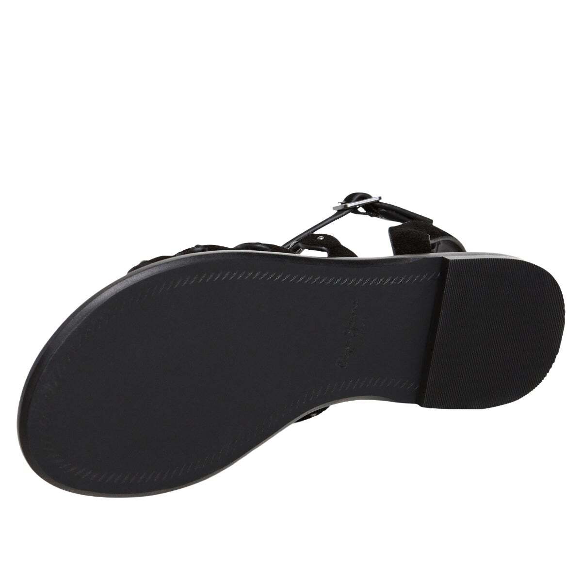 Sandales Plates En Daim noir, PEPE JEANS