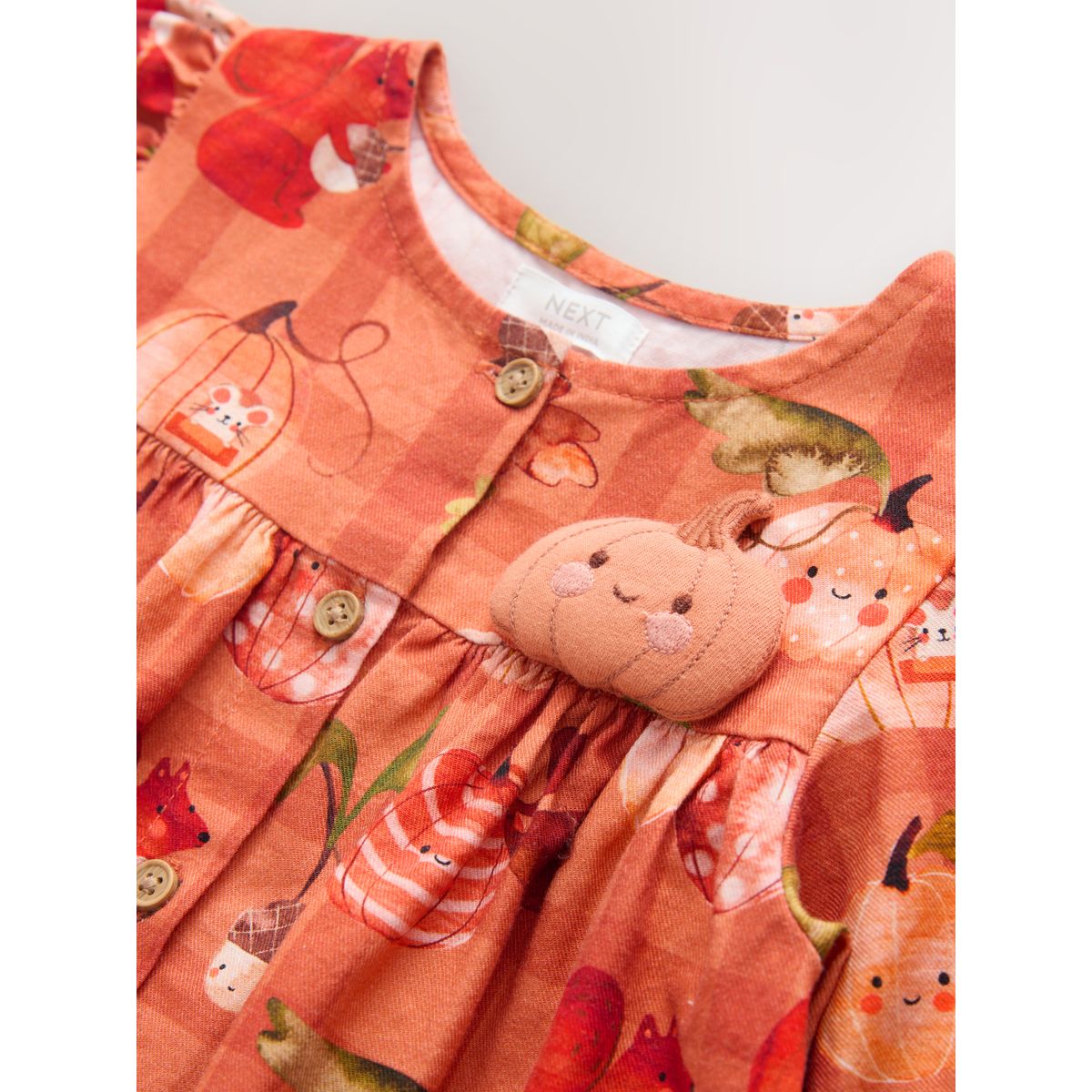 Robe à manches longues et motif personnage 3d imprimé automne orange, NEXT