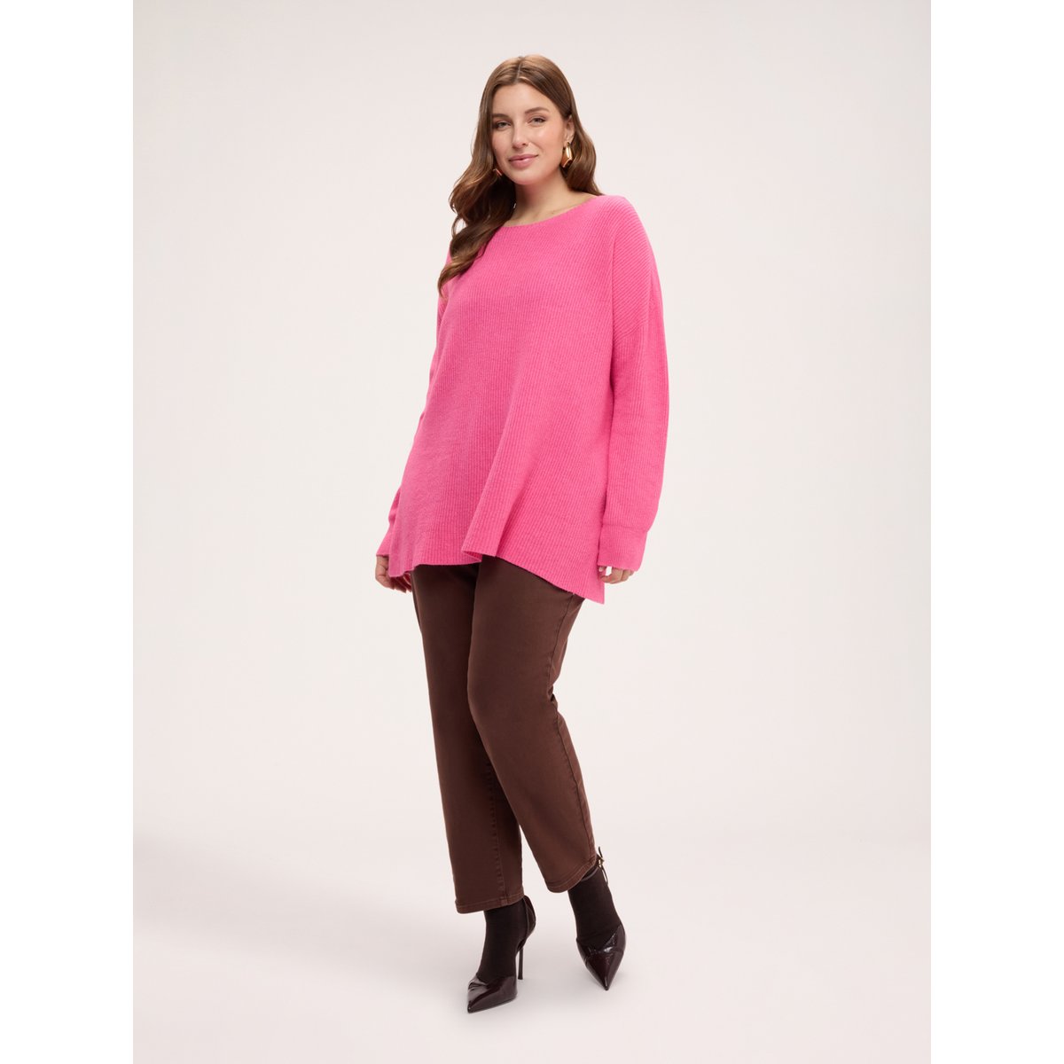 Maille côtelée fuchsia, FIORELLA RUBINO