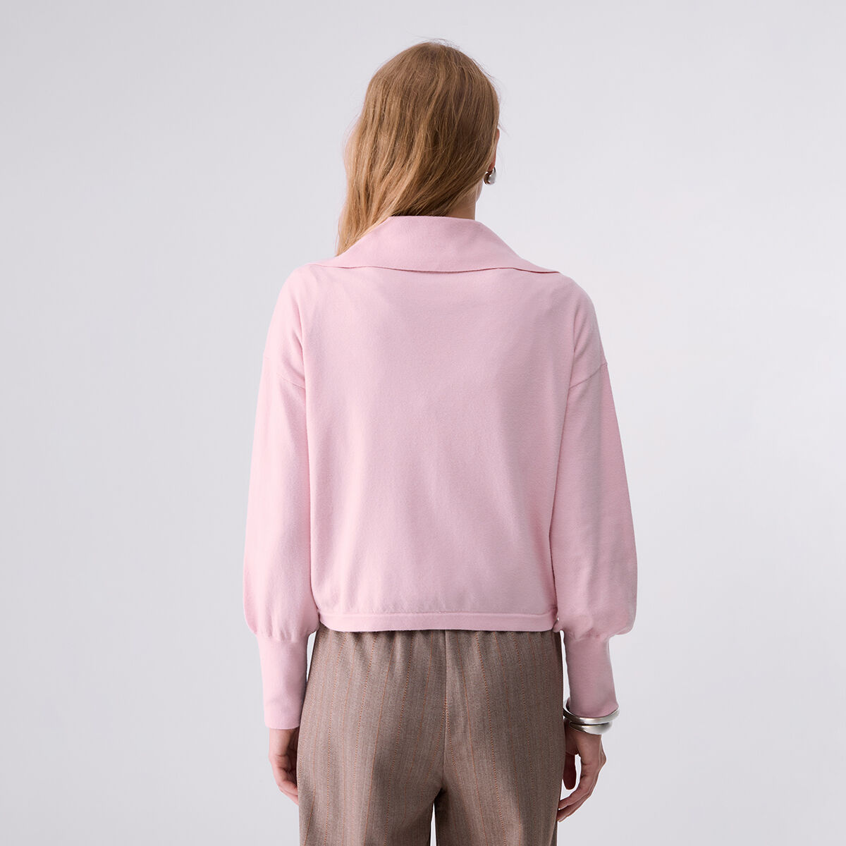 Pull à col en V rose, LIU JO