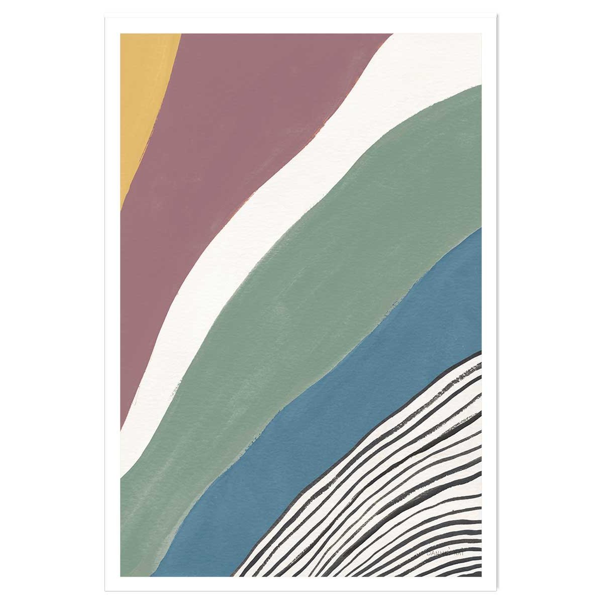 Affiche Retro coloré IV affiche seule, HEXOA