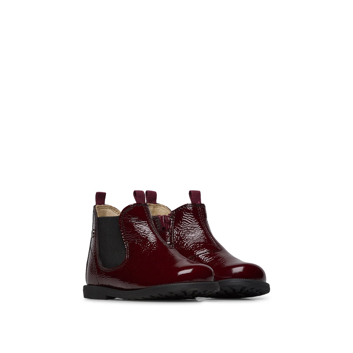 Bottines en vernis WINTER WOOD bordeaux, FALCOTTO