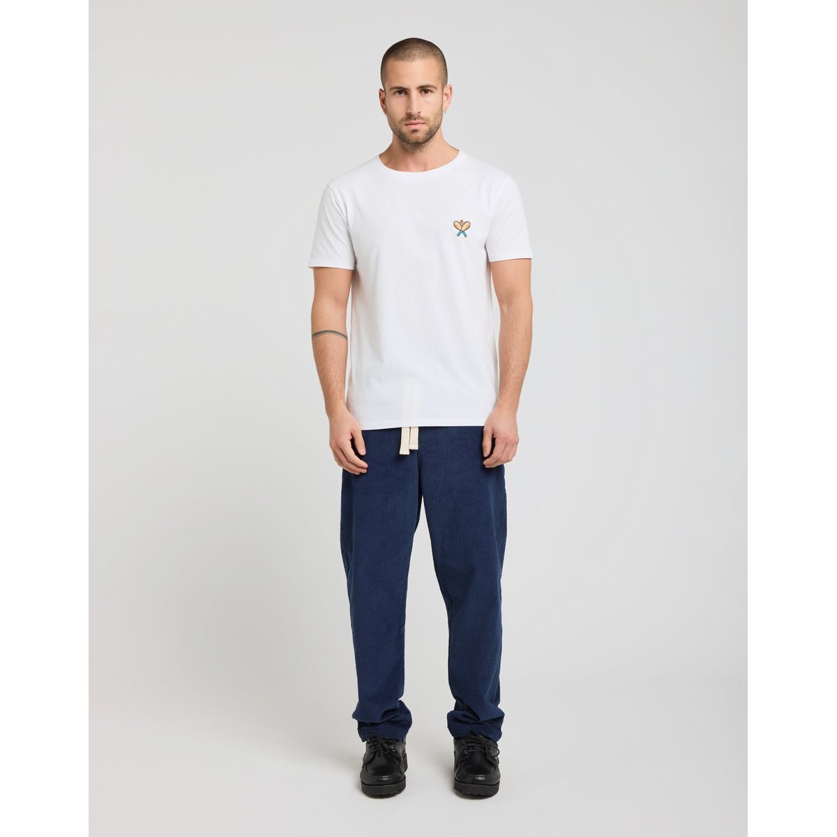PANTALON LOOSE VELOURS ROYDEEPBLUE bleu foncé, PULLIN
