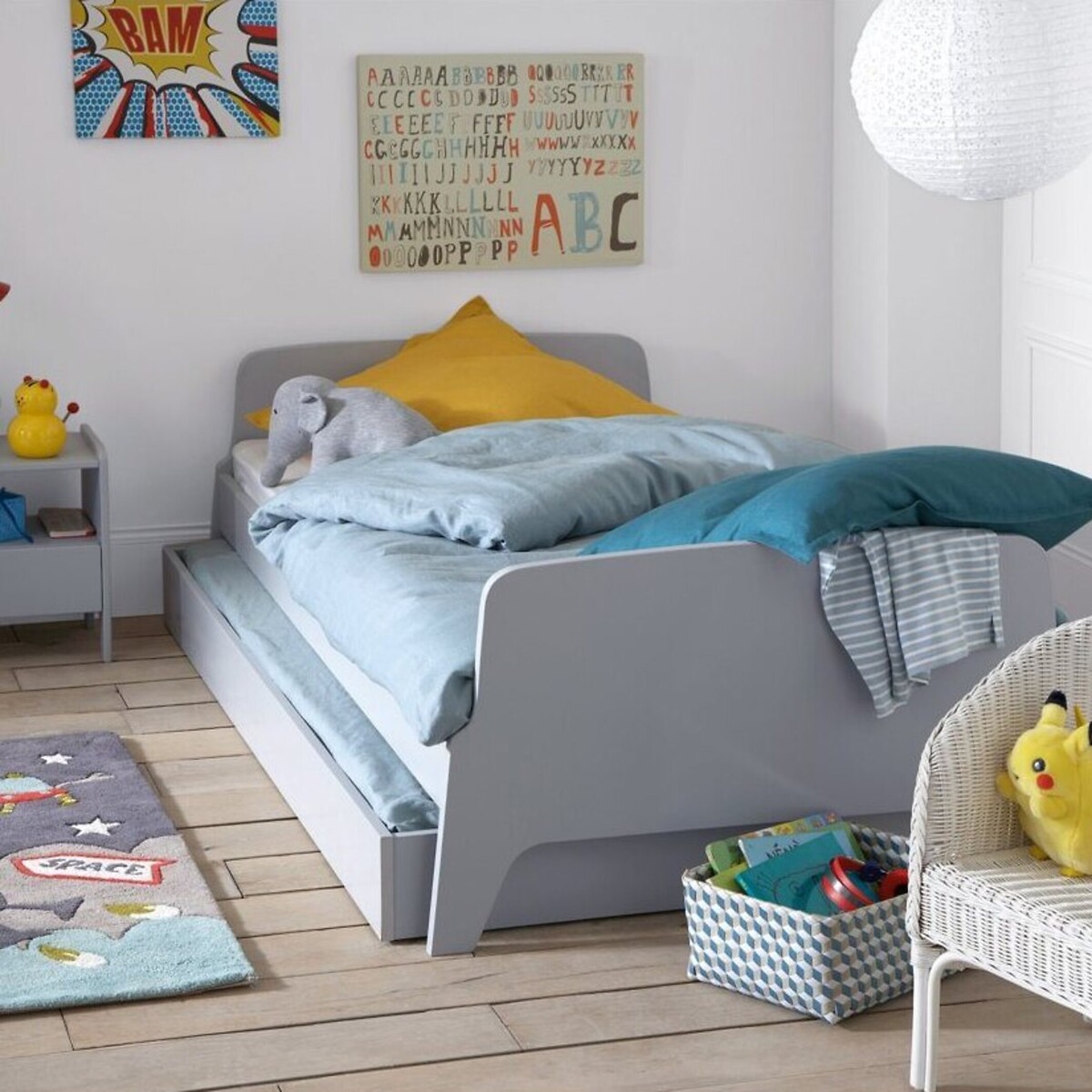 Cassetto-letto stile retrò vintage, 1 persona, Adil bianco, LA REDOUTE INTERIEURS