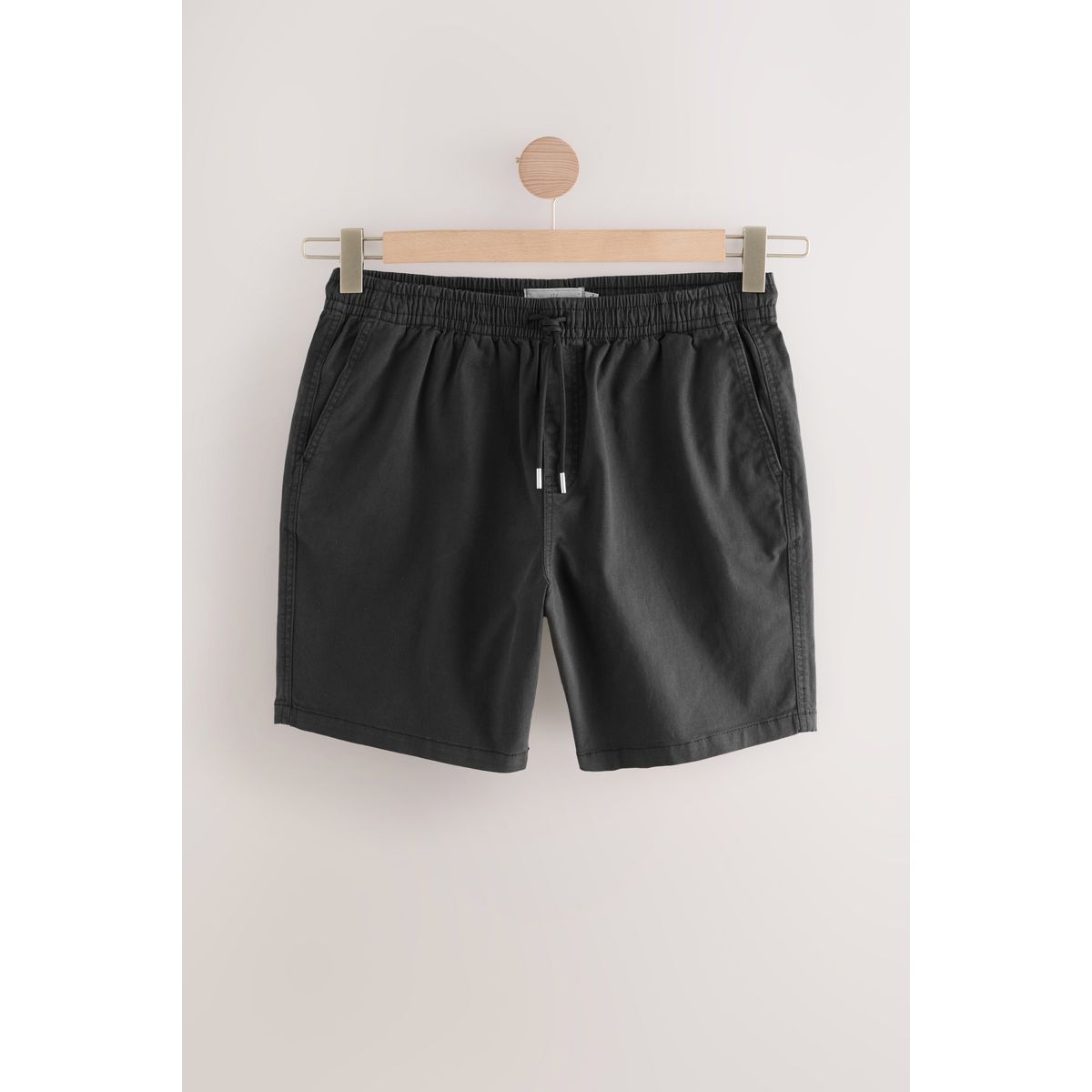 Short en coton stretch avec taille élastique noir, NEXT
