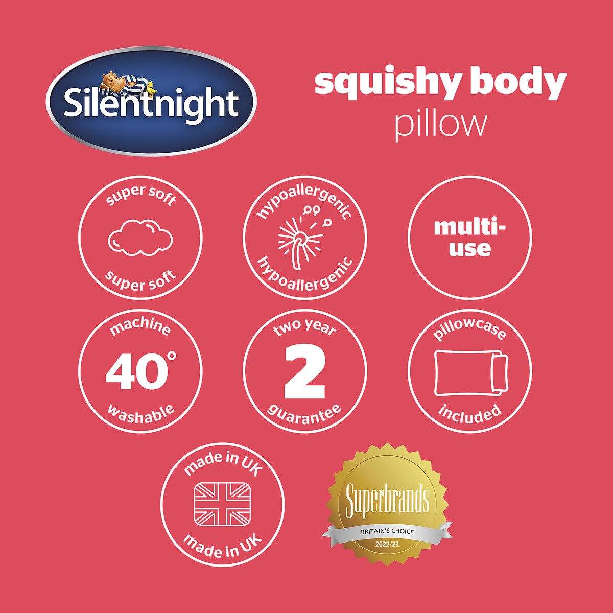 Squishy Body Support Pillow cream, SILENTNIGHT