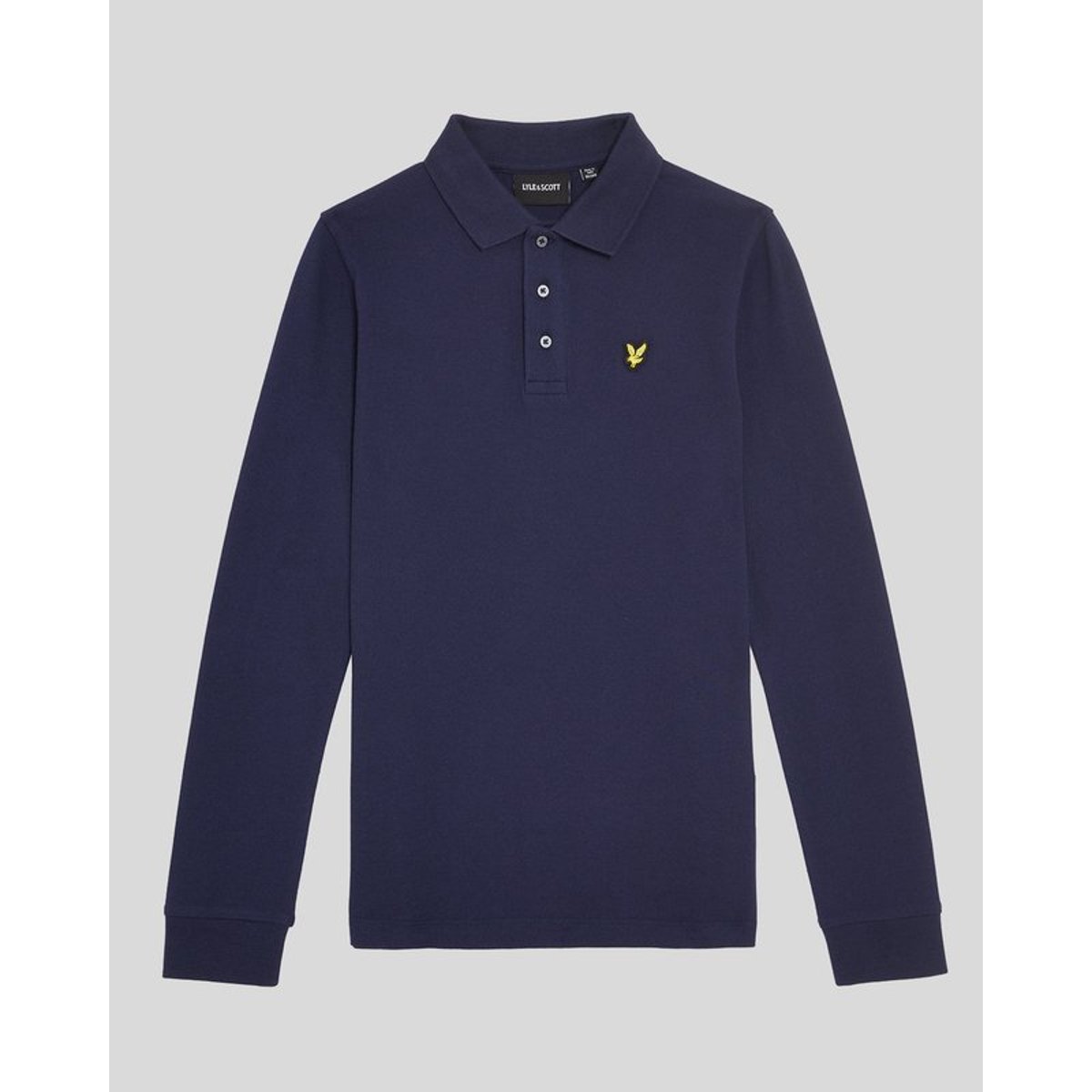 Polo manches longues en coton bleu marine, LYLE & SCOTT