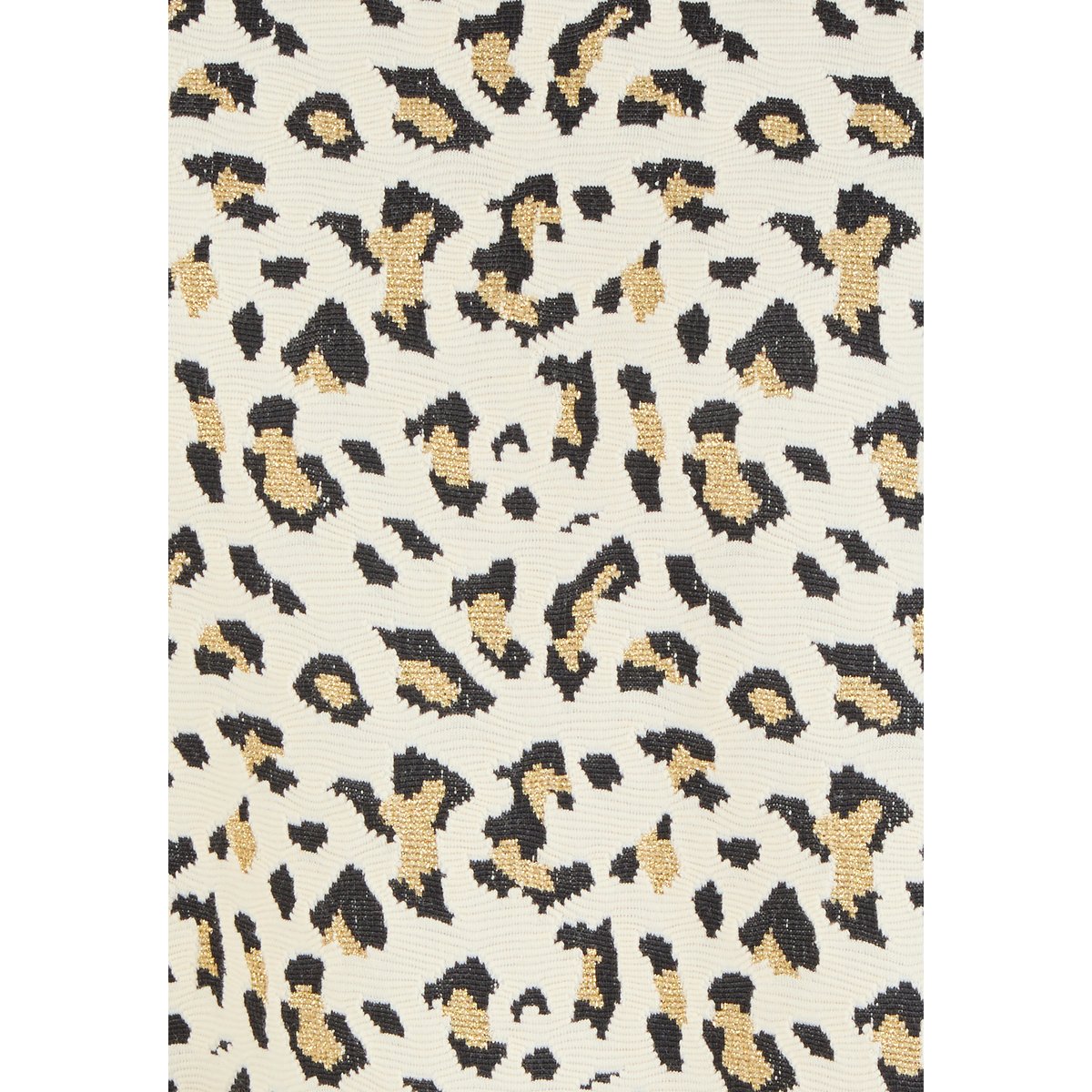 Sweat-shirt maille jacquard imprimé animalier blanc animalier, DAMART