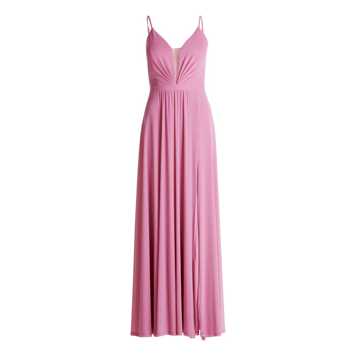 Robe de soirée à fils de fil textile rosé/silver, VERA MONT