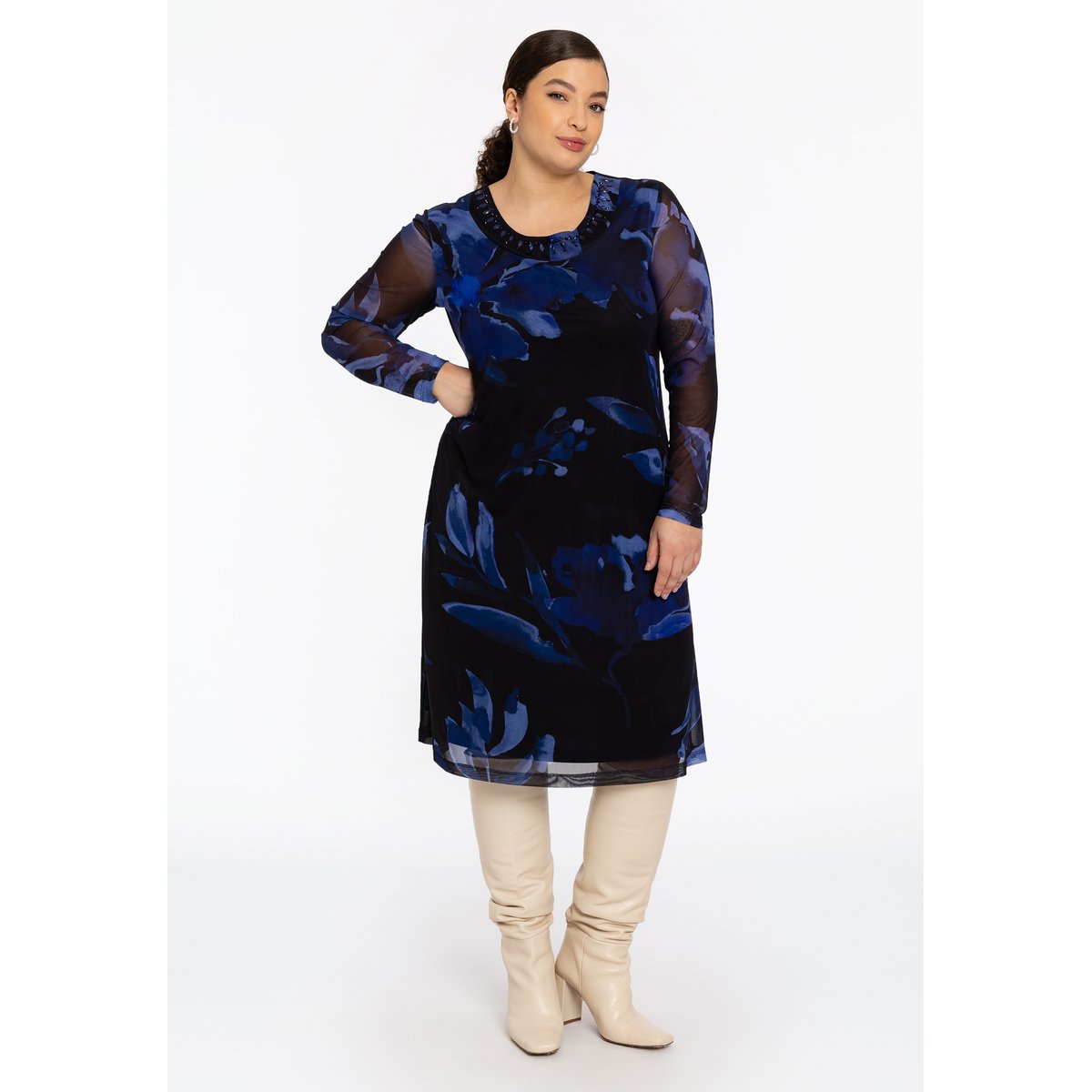 Robe imprimée bleu, YOEK