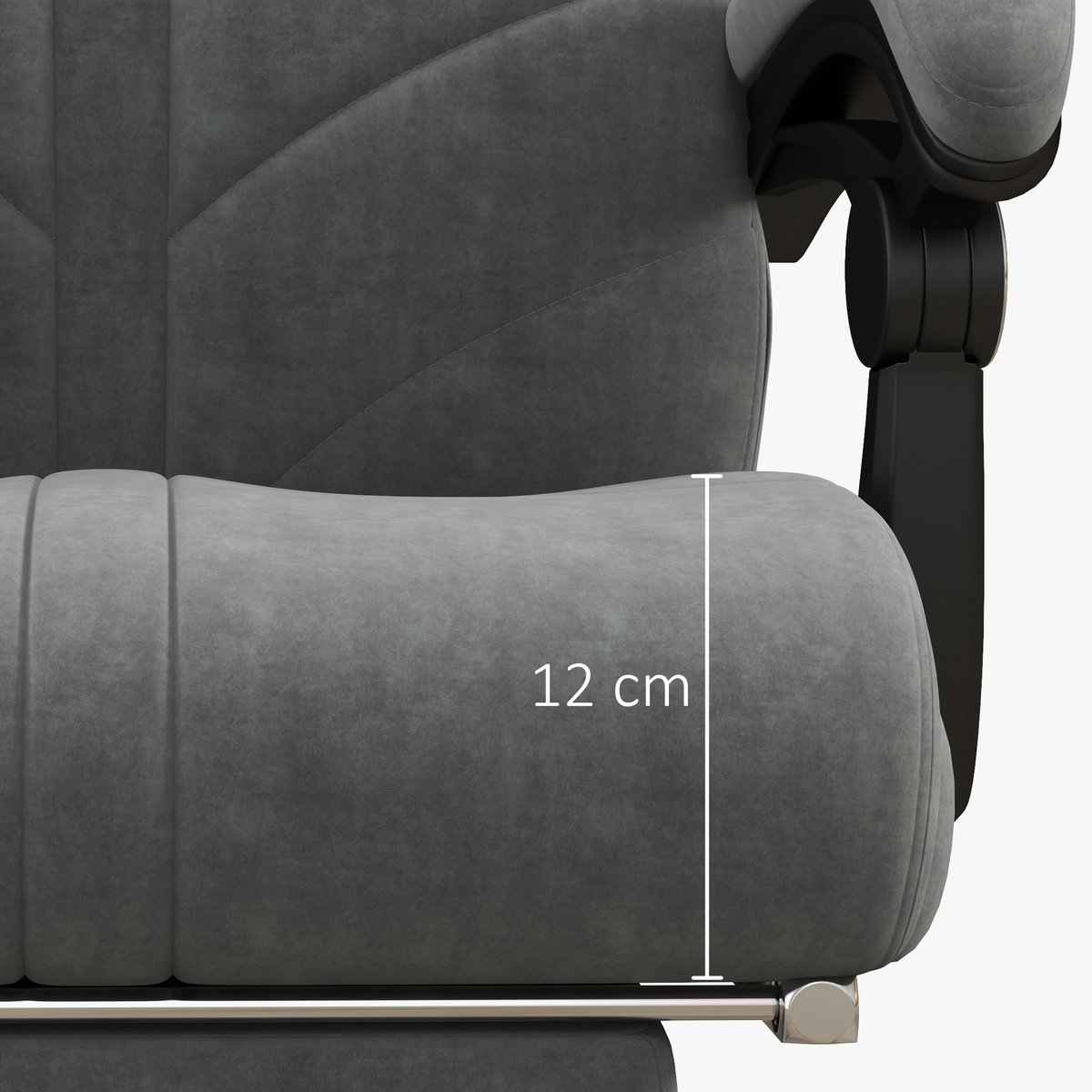 Fauteuil de bureau avec fonction massage gris, HOMCOM
