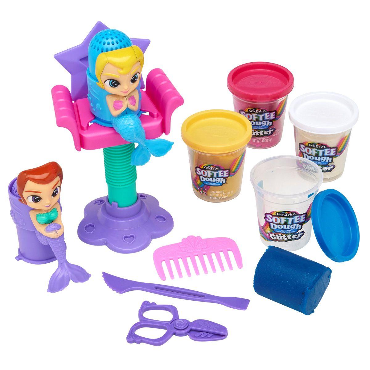 Salon de Coiffure pour Sirènes en Pâte à Modeler Douce et Malléable multicolore, LEXIBOOK