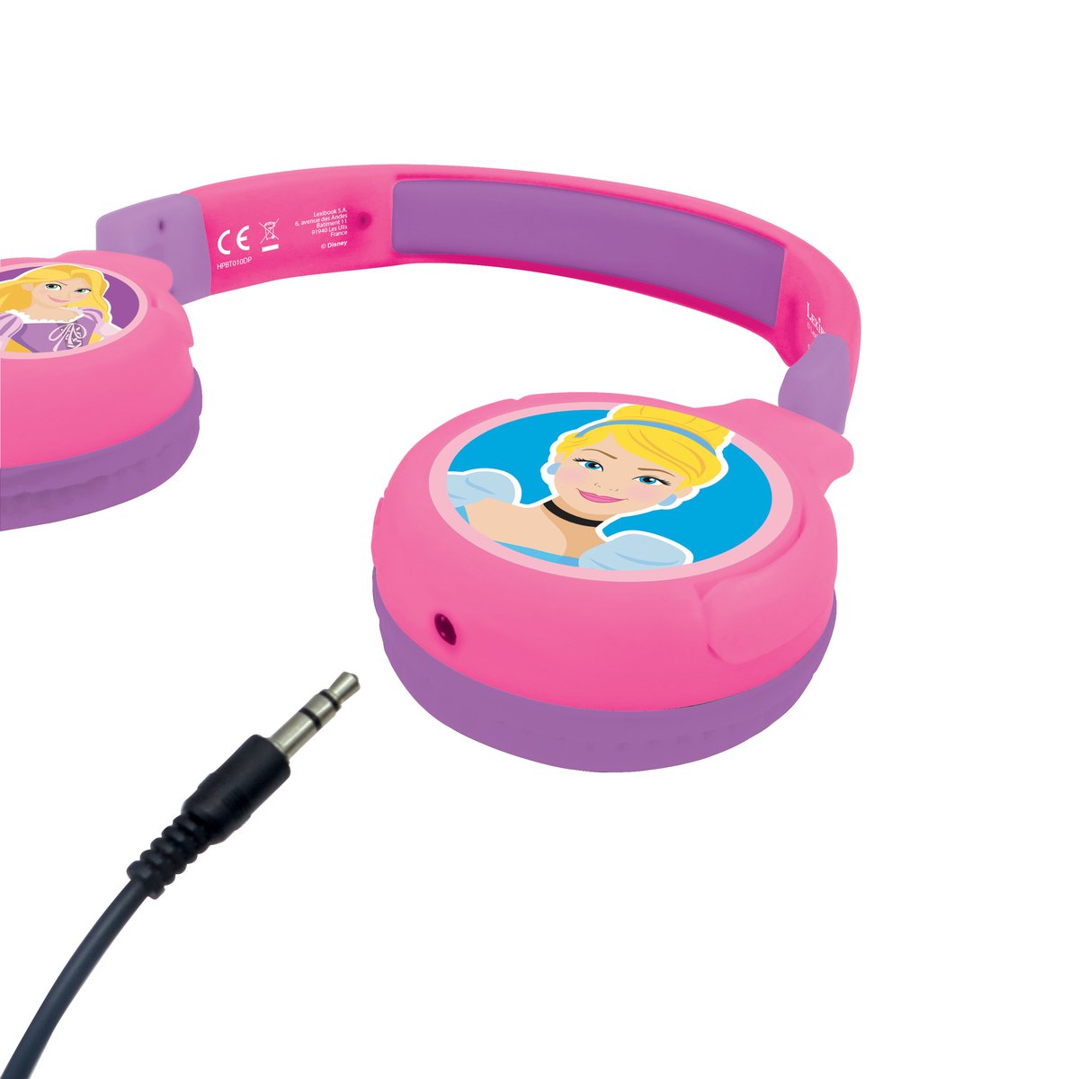 Casque 2 en 1 Bluetooth et Filaire Disney Princesse rose, LEXIBOOK