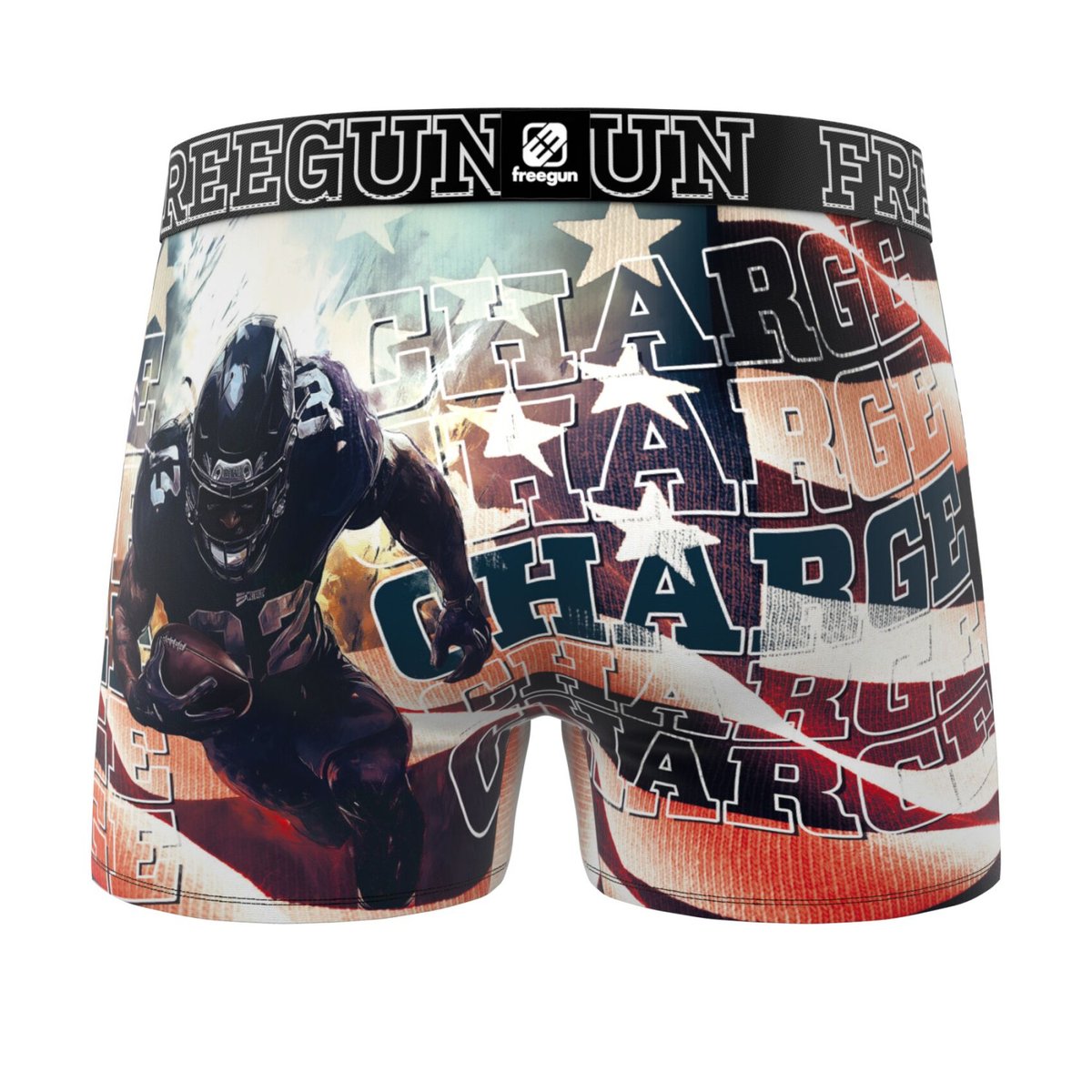 Lot De 3 Boxers Usa rouge/blanc/vert, FREEGUN