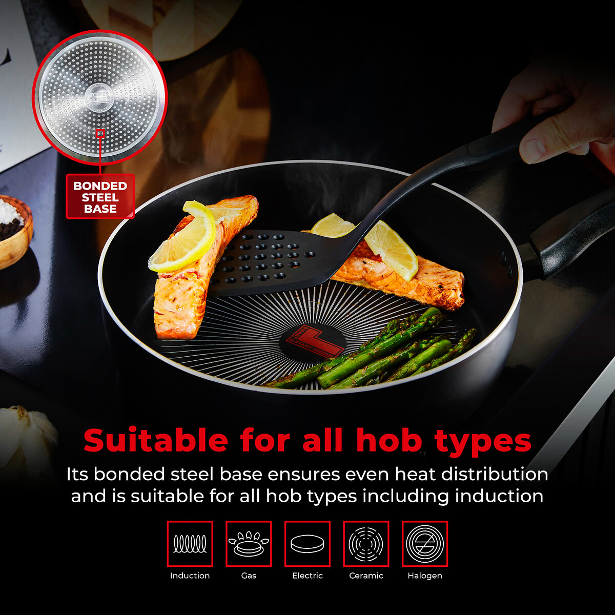 28cm Smart Start Forged Multi-Pan black, TOWER