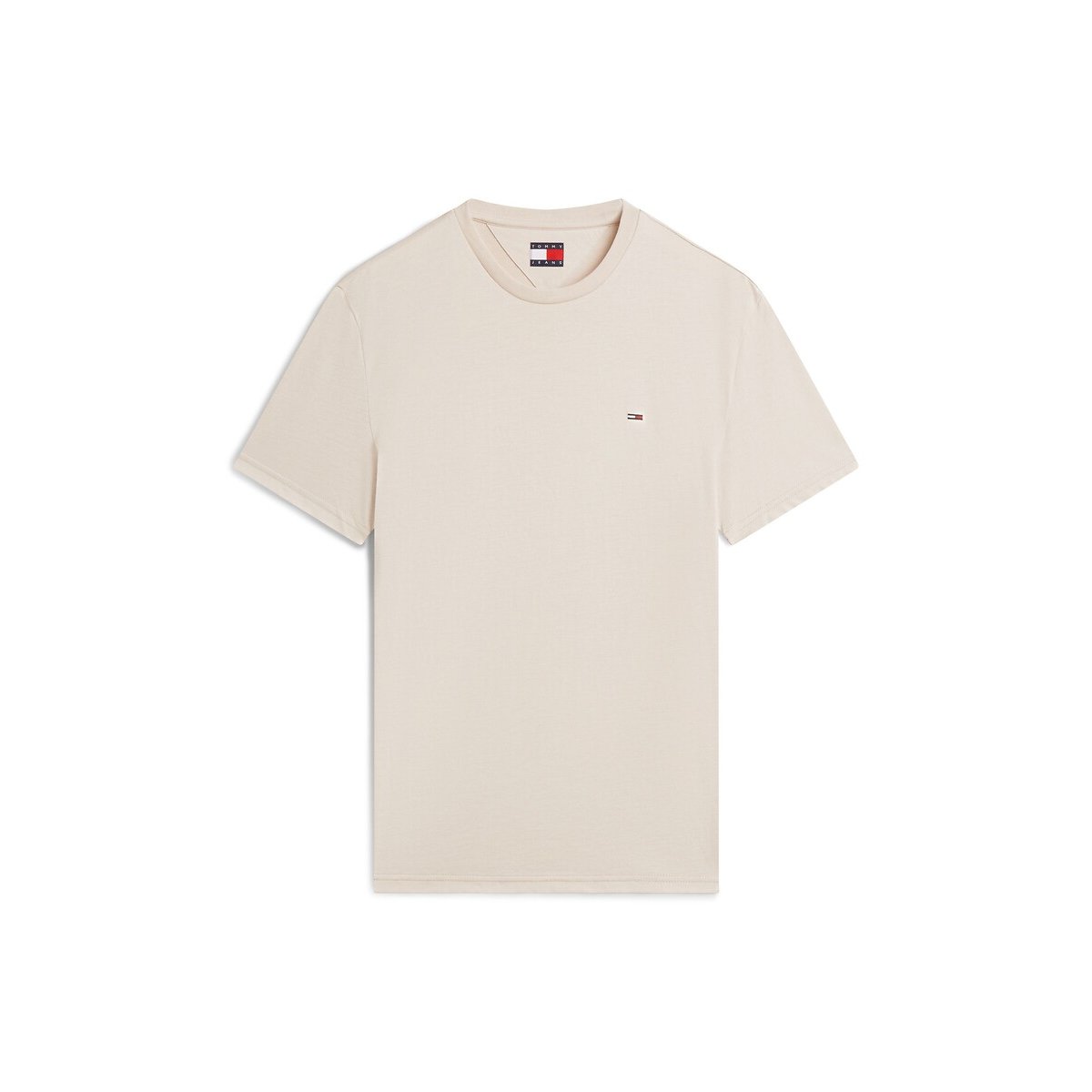 Slim Fit Short Sleeve T-Shirt light beige, TOMMY JEANS