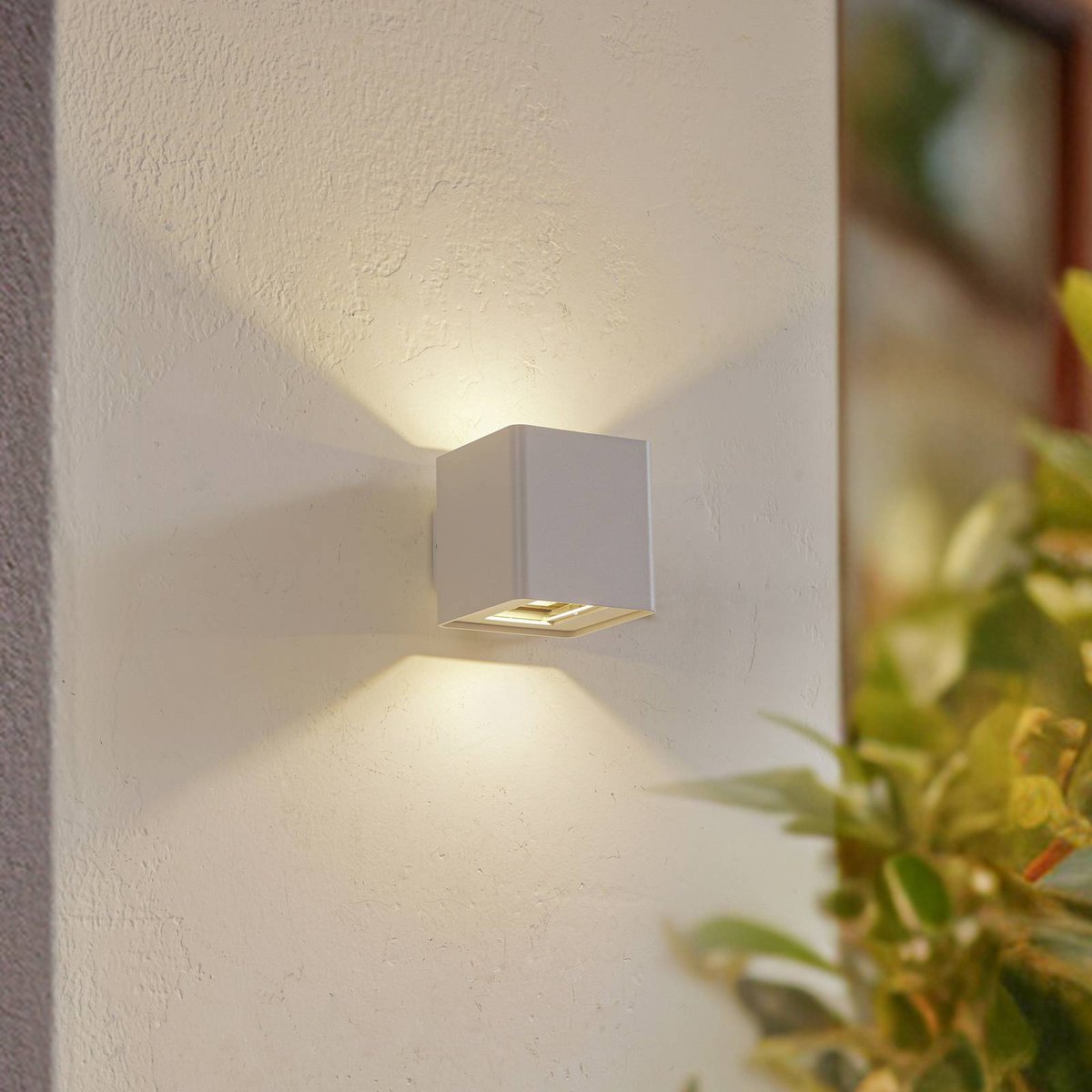 Applique extérieure en aluminium moderneLED blanc, LUCANDE