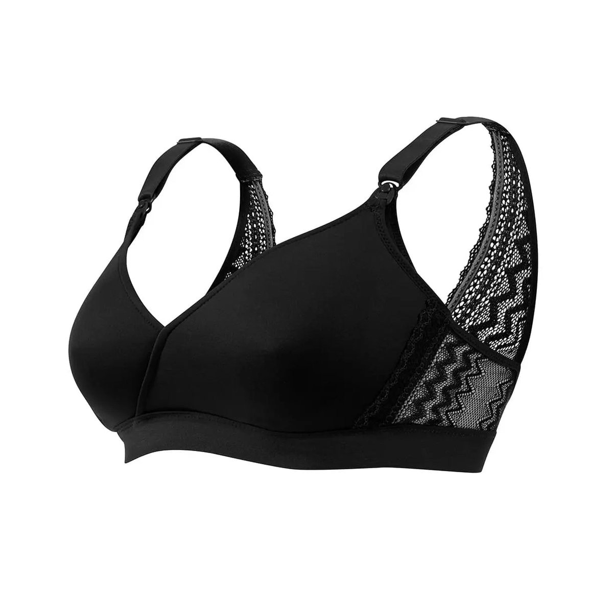 Soutien-gorge de grossesse et d'allaitement Serena noir, CACHE COEUR
