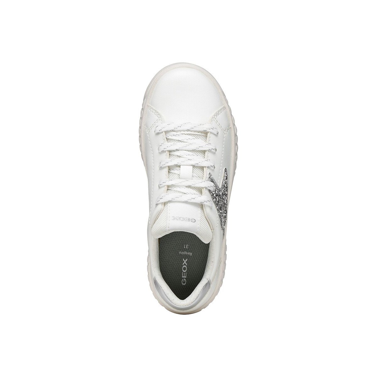 Ademende sneakers, MIKIROSHI wit/zilver, GEOX