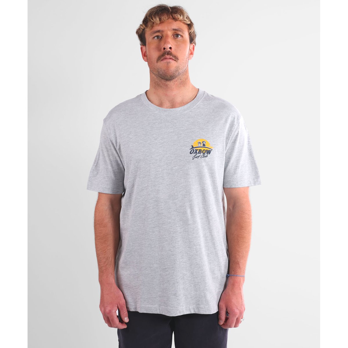 Tee-shirt manches courtes eco SURFICATE gris chine, OXBOW