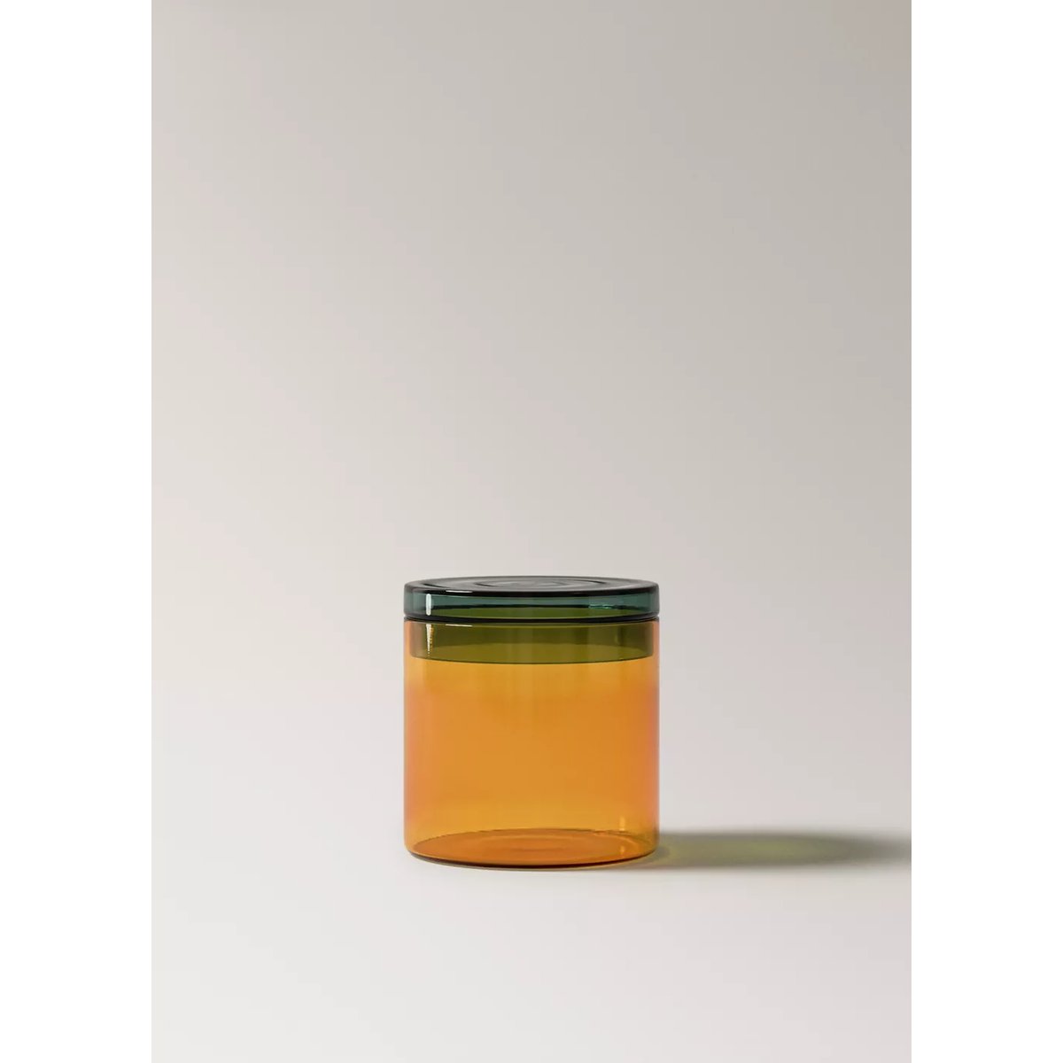 Bocal en verre bicolore orange, MANGO HOME